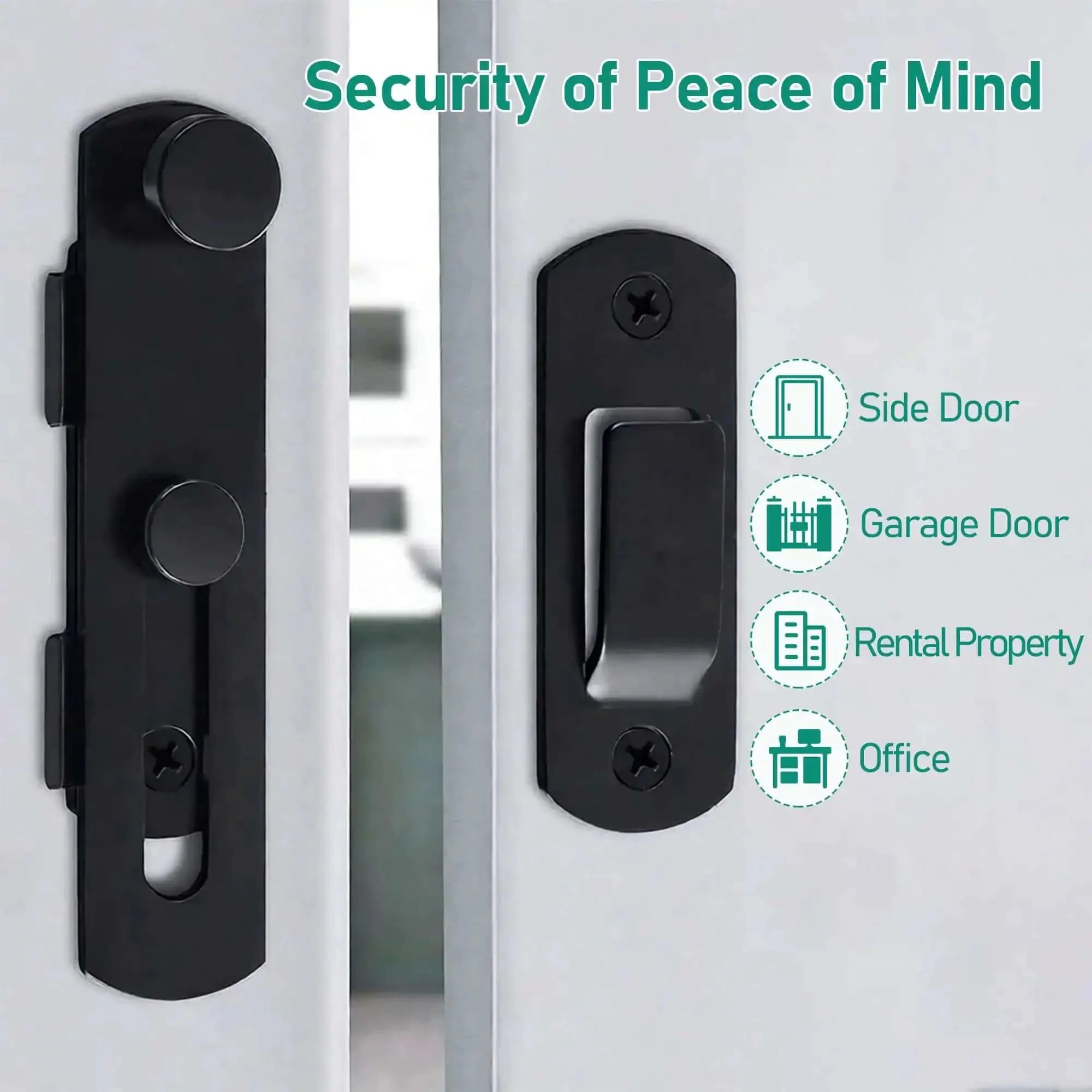 Beefy 4 Inch Heavy Duty Flip Latch Gate Latches For Barn Wood Fence And Sliding French Doors Matte Black SUS304 Stainless Steel Hardware Built Tough To Weatherproof And Resist Rust - Image 5