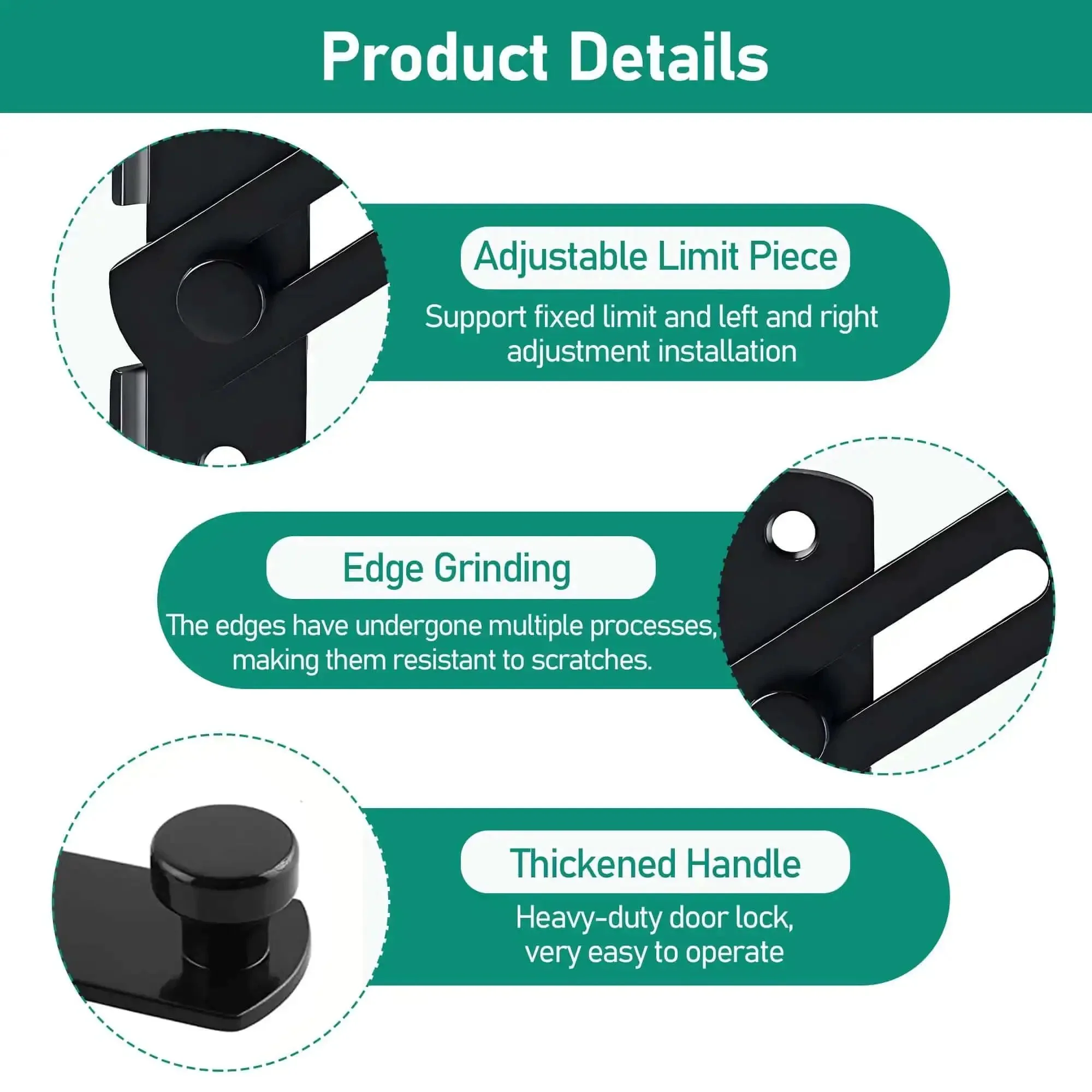 Beefy 4 Inch Heavy Duty Flip Latch Gate Latches For Barn Wood Fence And Sliding French Doors Matte Black SUS304 Stainless Steel Hardware Built Tough To Weatherproof And Resist Rust - Image 7