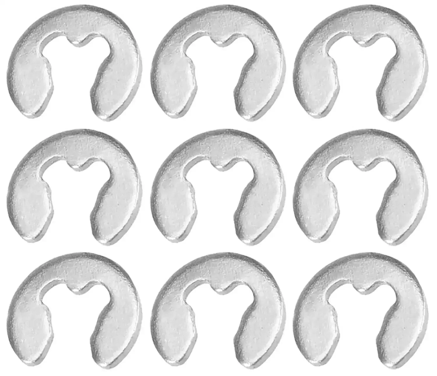 Beefy 4mm External Circlips E Clip Retaining Rings In 304 Stainless Steel, External Snap Rings For Shafts, 0.8mm Thick, Built To Last And Corrosion Resistant For Indoor Outdoor Use, 300 Pieces Great For Fasteners And Machinery