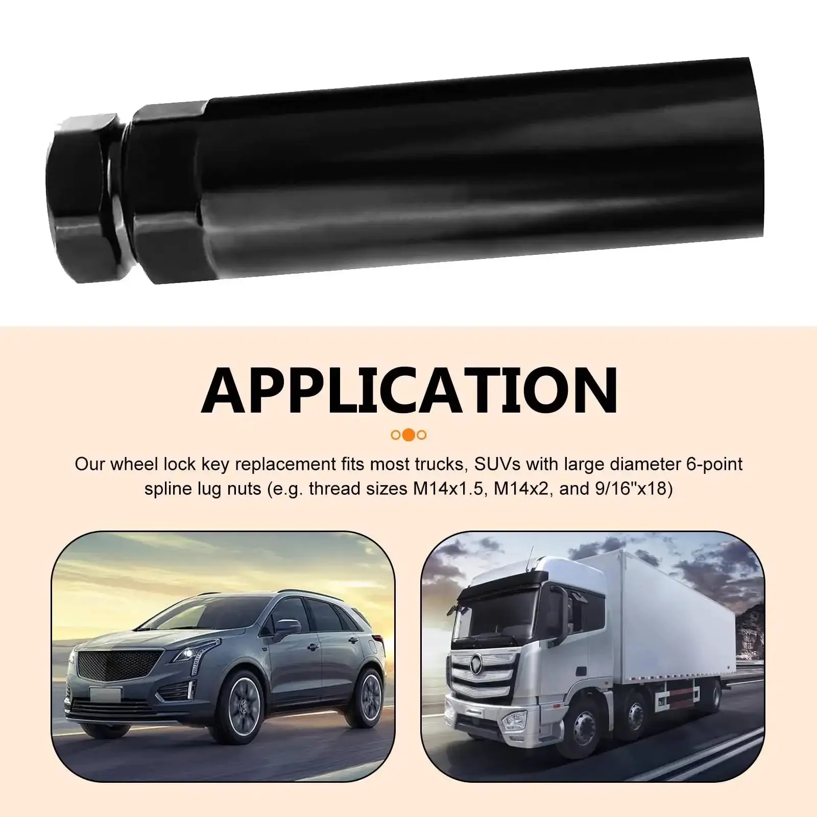 Beefy 6 Spline Lug Nut Socket For Aftermarket Wheels, Wheel Lock Key Replacement And Lock Removal Tool For 21mm And 22mm Lug Nuts, Hex Socket Wrench, Heavy Duty Alloy Build, Fits 13/16 Inch And 7/8 Inch Lug Nuts - Image 3