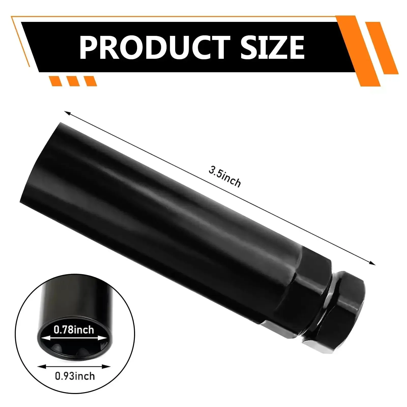 Beefy 6 Spline Lug Nut Socket For Aftermarket Wheels, Wheel Lock Key Replacement And Lock Removal Tool For 21mm And 22mm Lug Nuts, Hex Socket Wrench, Heavy Duty Alloy Build, Fits 13/16 Inch And 7/8 Inch Lug Nuts - Image 6