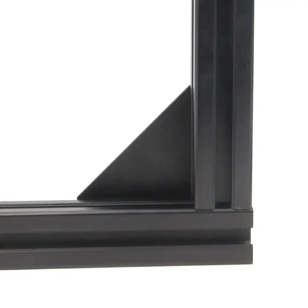 Beefy 90 Degree L Shape Corner Bracket Plate Set For 3030 Aluminum Extrusion Profiles With 5 Holes Includes M6x10mm Screws And T Nuts 8 Pieces Black Finish Easy Install - Image 2