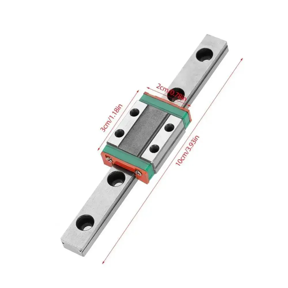 Beefy 9mm Linear Rail Kit With Mini Bearing Steel Slide Rail And Block 100mm Length 4 Point Load Bearing Design Ball Retainer Lubrication System For Precise CNC Machining And Automation - Image 7