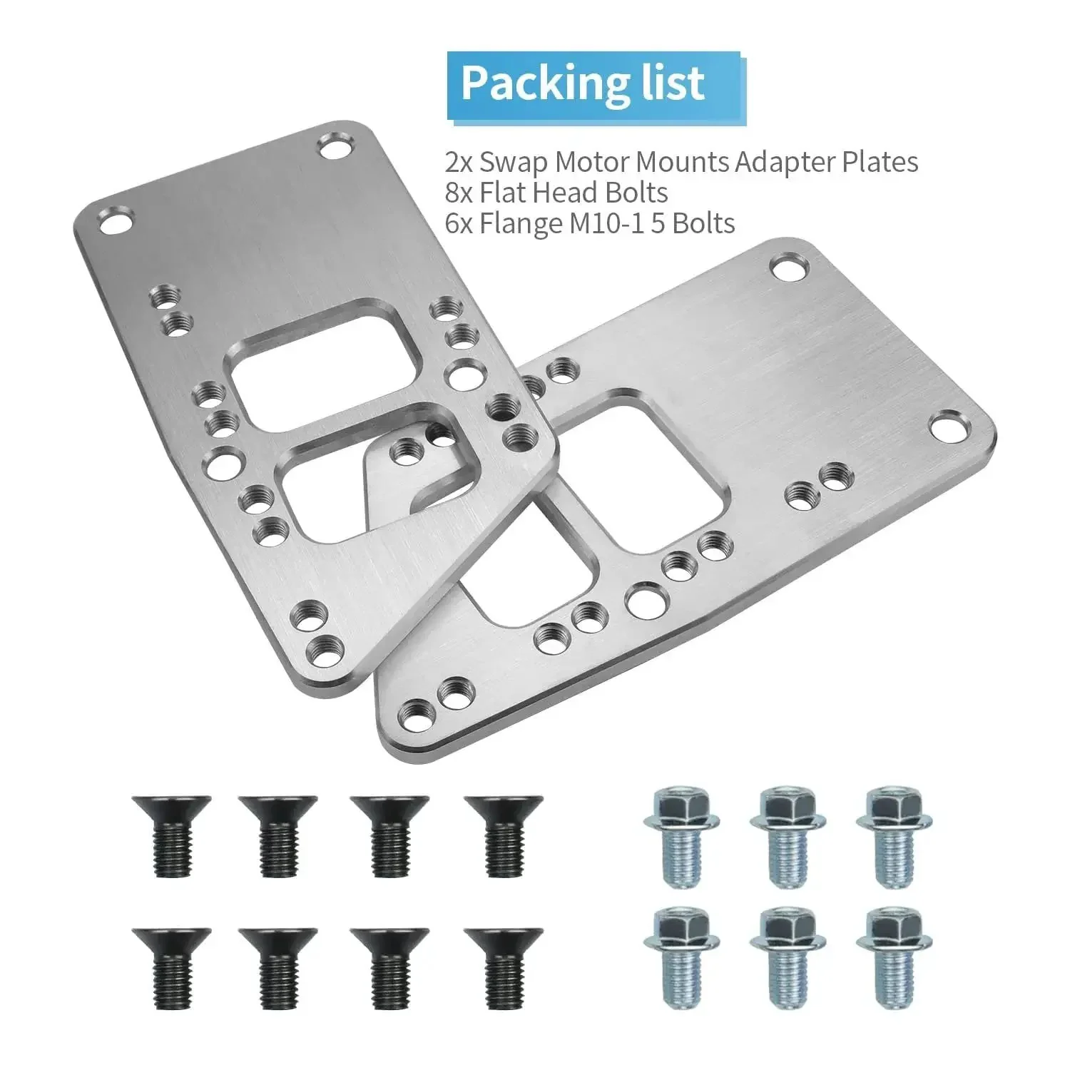 Beefy Adjustable Universal LS Swap Motor Mounts And Adapter Plates Kit For Small Block To LS Engine Conversion Plug And Play Fit For LS1 LS3 LS2 LQ4 LQ9 LS6 L92 L99 L33 LR4 Billet Aluminum - Image 2