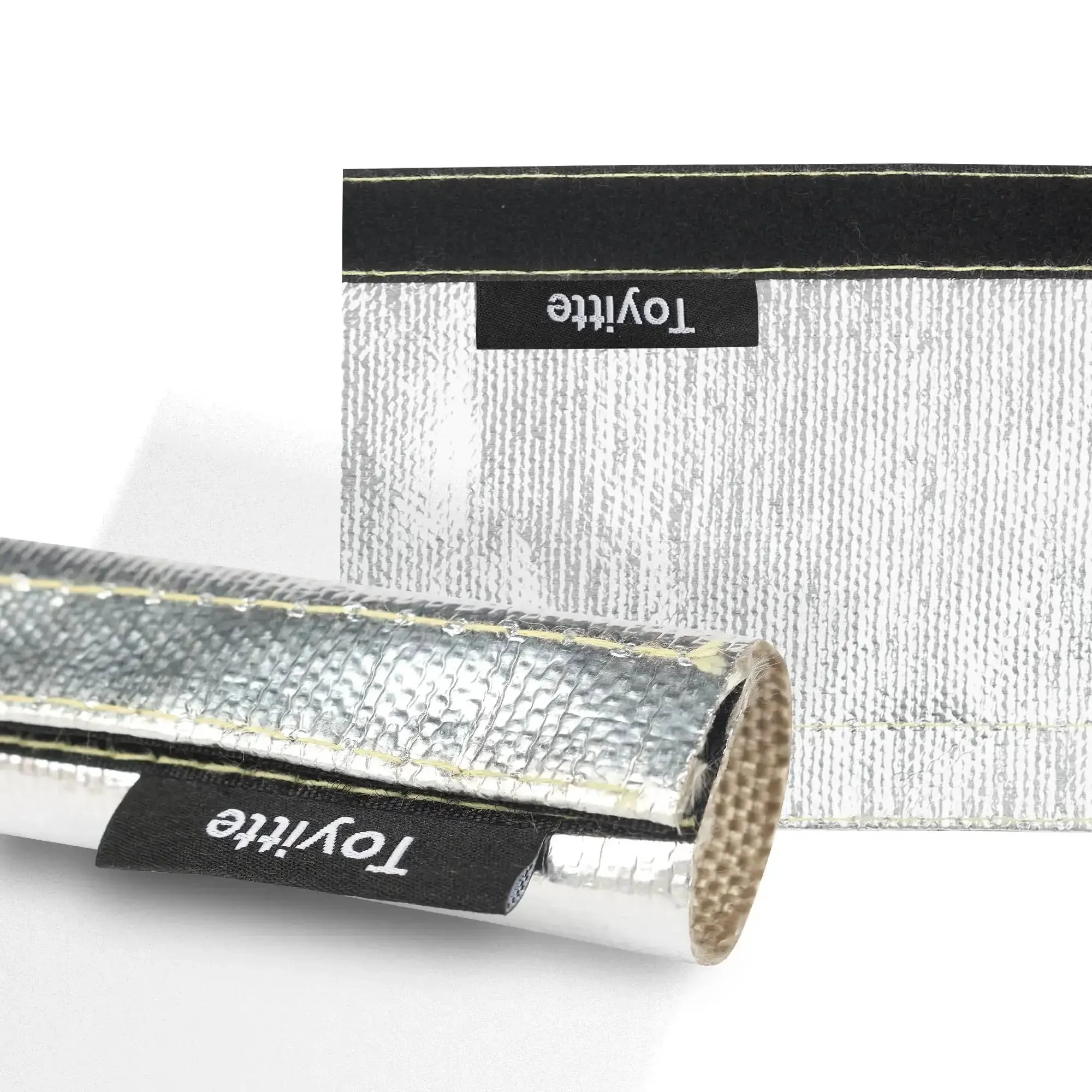 Beefy Aluminized Heat Sleeve Three Quarters Inch By Ten Feet With Hook And Loop Closure Heat Shield Sleeve Kit For Spark Plug Wires Fuel Lines Automotive Wiring And Hoses Reflects Up To Two Thousand Degrees F Includes Ten Stainless Steel Ties - Image 4