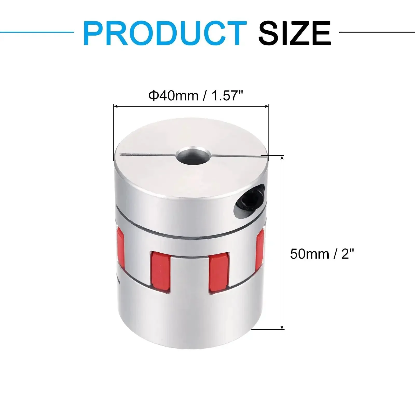 Beefy Aluminum Flexible Spider Coupling 10mm To 19mm Jaw Shaft Connector For 3D Printers CNC Routers And Milling Machines L50mm X D40mm Heavy Duty High Torque Encoder Motor Linkage - Image 6