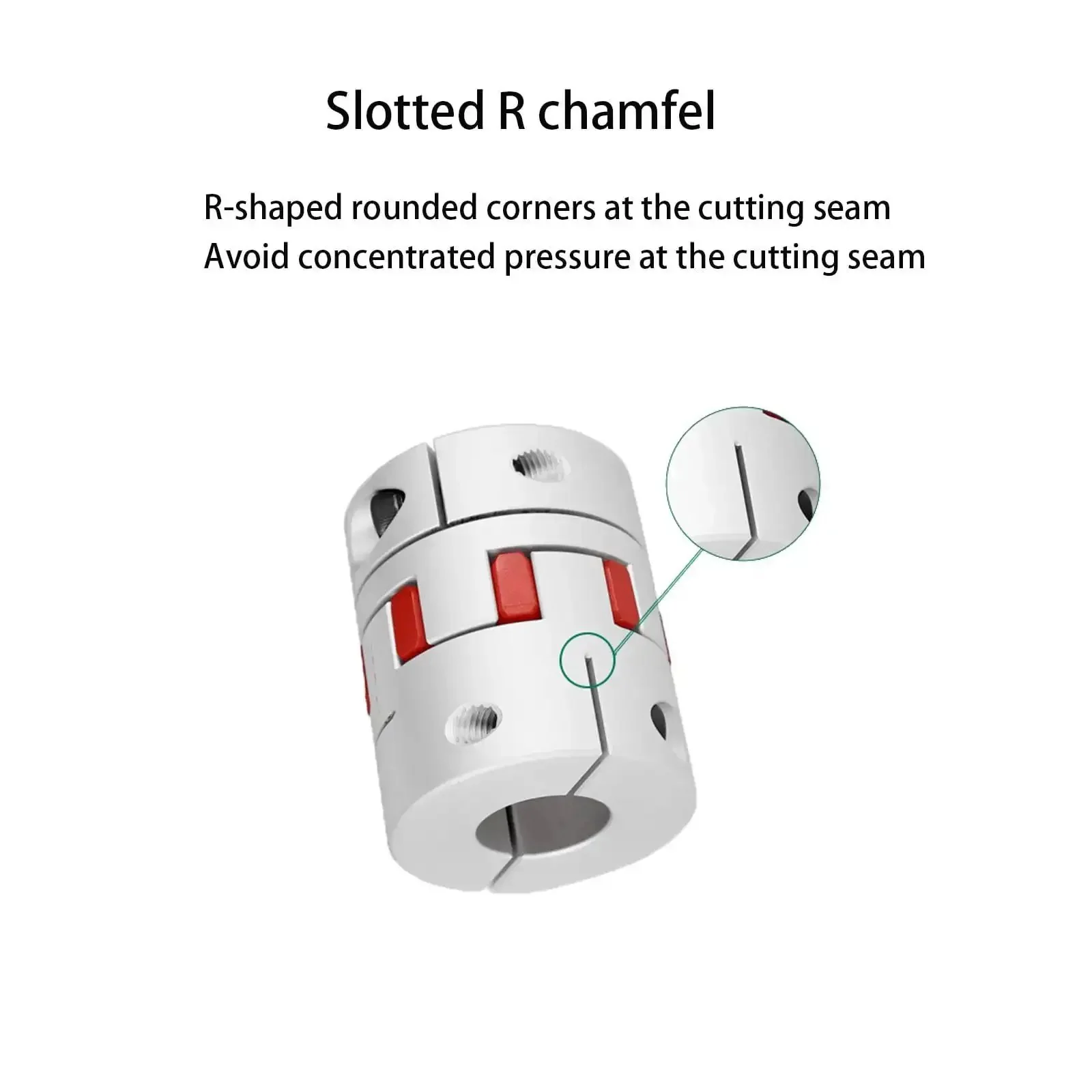 Beefy Aluminum Plum Flexible Shaft Coupling D25 L35 Bore 7 To 8 mm Motor Connector For CNC Machines 3D Printers Servo And Stepper Motors High Precision Coupler For Smooth Power Transmission - Image 5