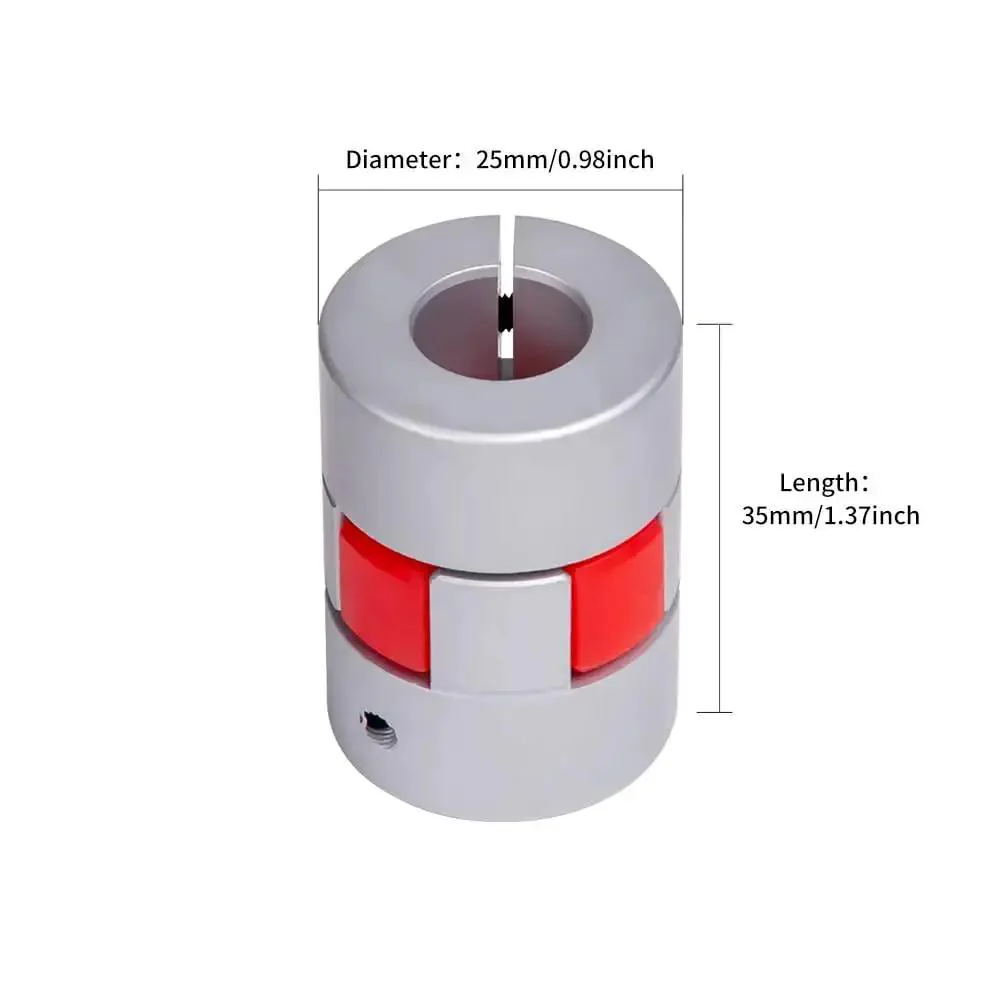 Beefy Aluminum Plum Flexible Shaft Coupling D25 L35 Bore 7 To 8 mm Motor Connector For CNC Machines 3D Printers Servo And Stepper Motors High Precision Coupler For Smooth Power Transmission - Image 9