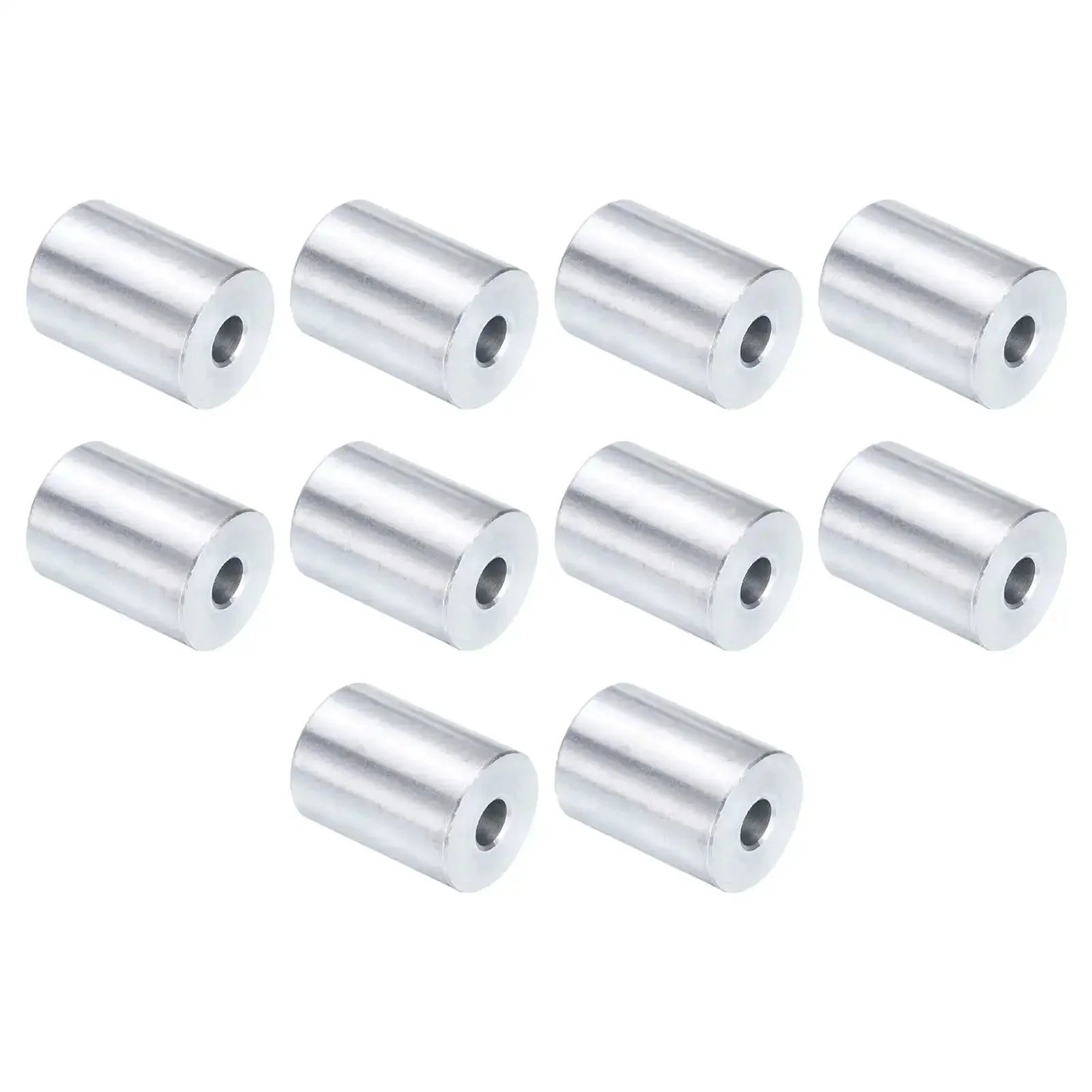 Beefy Aluminum Spacer Set Ten Pieces Quarter Inch Bore Spacer With Three Quarter Inch Outer Diameter And One Inch Length Standoff Bushings For Screws Bolts And Rods Plain Finish Round Metal Spacers