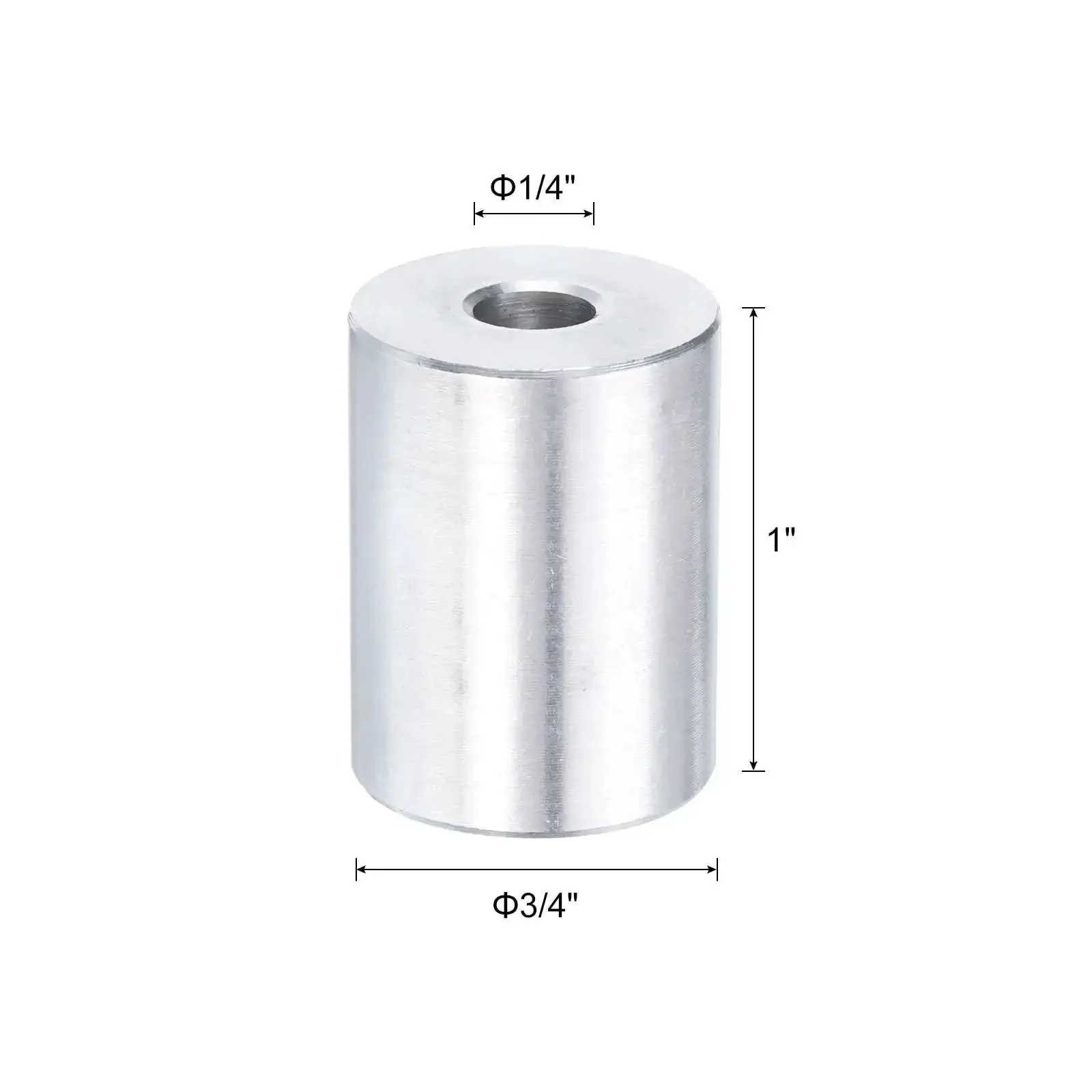 Beefy Aluminum Spacer Set Ten Pieces Quarter Inch Bore Spacer With Three Quarter Inch Outer Diameter And One Inch Length Standoff Bushings For Screws Bolts And Rods Plain Finish Round Metal Spacers - Image 5