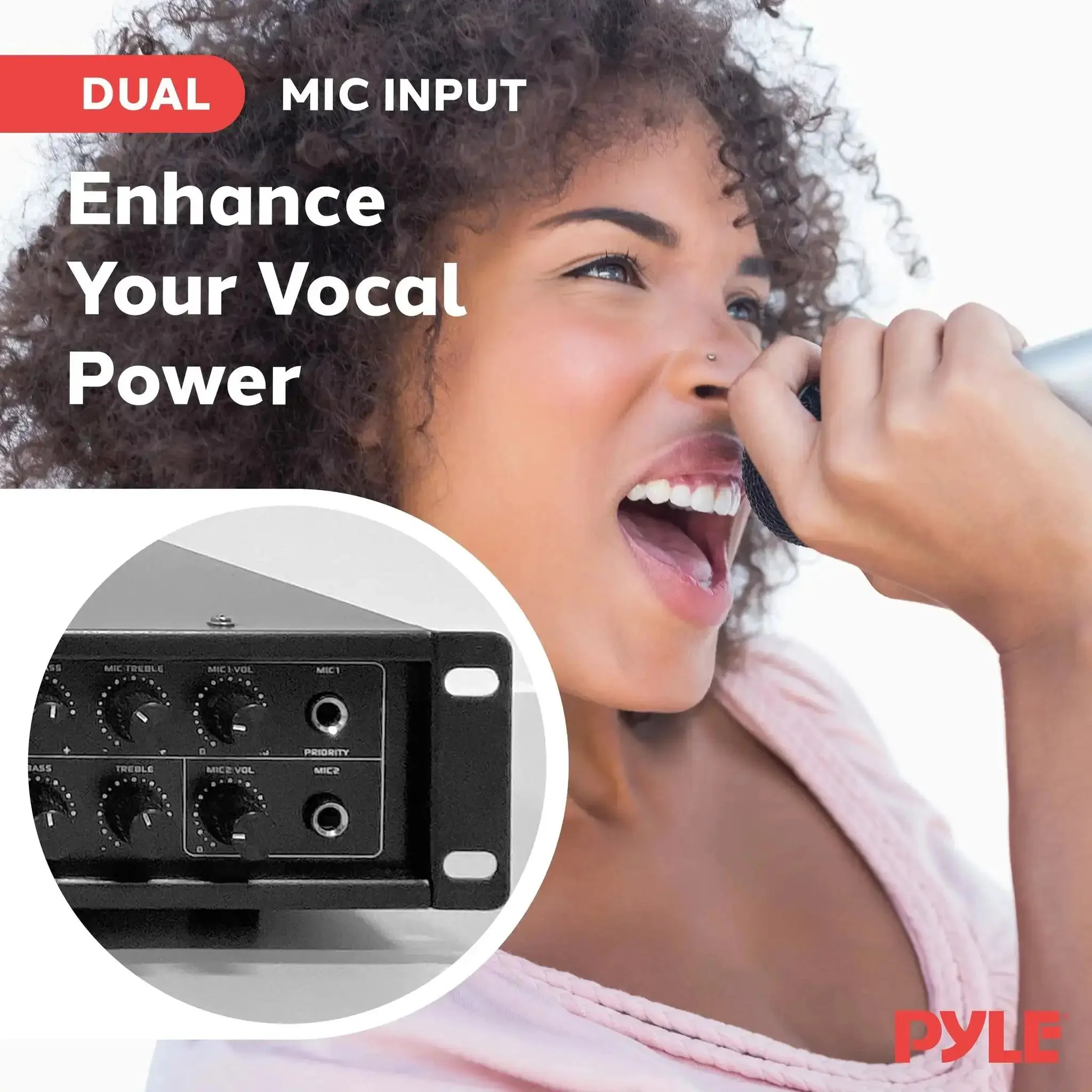 Beefy Bluetooth PA Mixing Amplifier 500W For Home Audio And Karaoke, Rack Mount Stereo Power Amp With Digital LED Display, USB, AUX, Mic Input, Optical And Coaxial, AC-3, 70V And 100V Output - Image 5