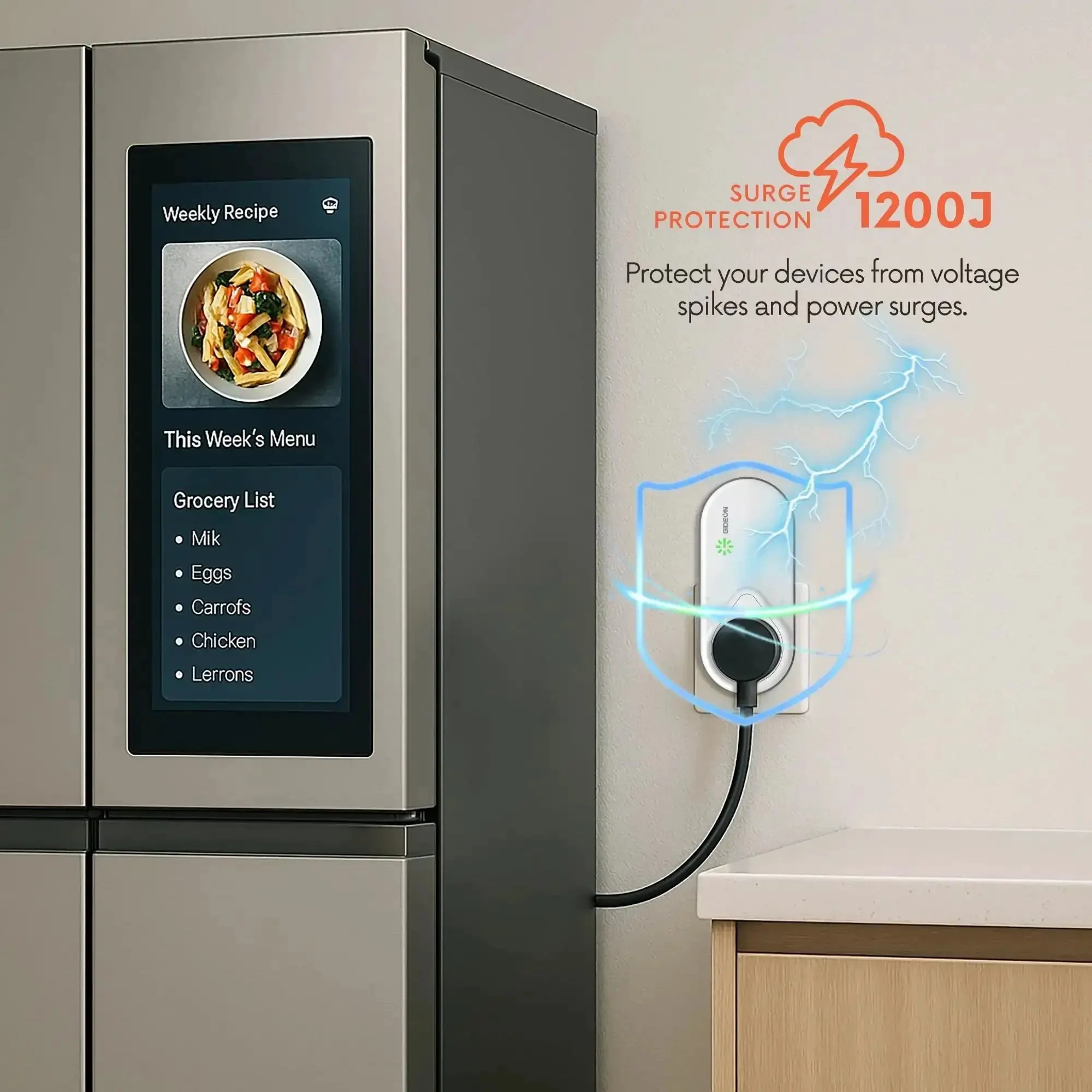 Beefy Built Refrigerator Surge Protector With 1200J Surge, Voltage Guard For Fridge And Freezer, Over And Under Cutoff At 265V And 170V With Delay, 20A 4400W Wall Plug For Large Appliances Keeps Your Fridge Running Safe - Image 6