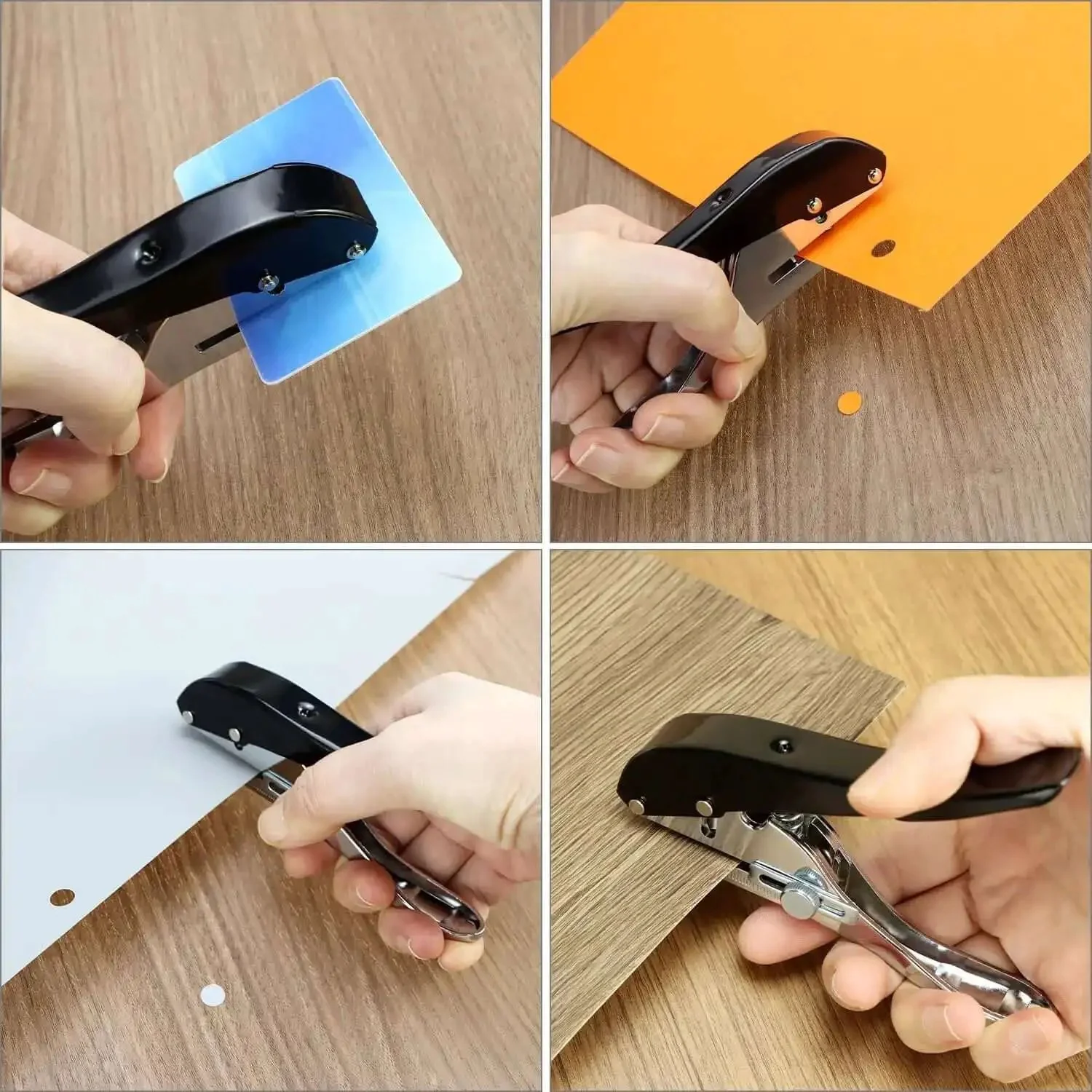 Beefy Built To Last Handheld Hole Punch 8mm Five Sixteenth Inch For Cards Tags Plastic Cardboard Zinc Alloy Construction Edge Distance 1 Inch Punches PVC Paper Leather - Image 5