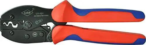 Beefy Cable Lug Crimper Tool For Non Insulated Terminals Zero Point Five To Ten Square Millimeters Sixteen To Eight AWG Pro Grade Crimping Press Pliers 230 mm Length LY 101