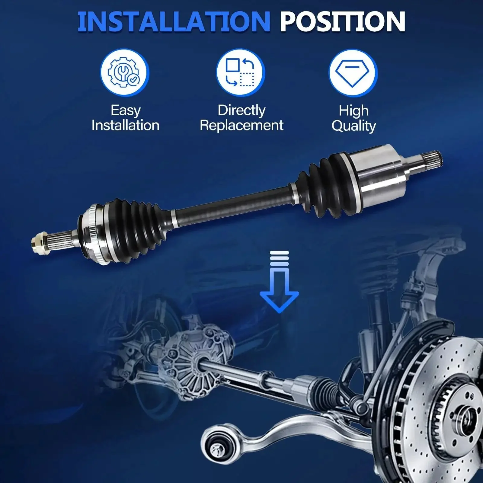 Beefy CV Axle Joint Replacement For Toyota Sienna 2011 2016 FWD Front Left Right 3.5L V6 Shaft Assembly With CV Joint Axle OE NCV69055 NCV69184 TO833 Direct Replacement - Image 4