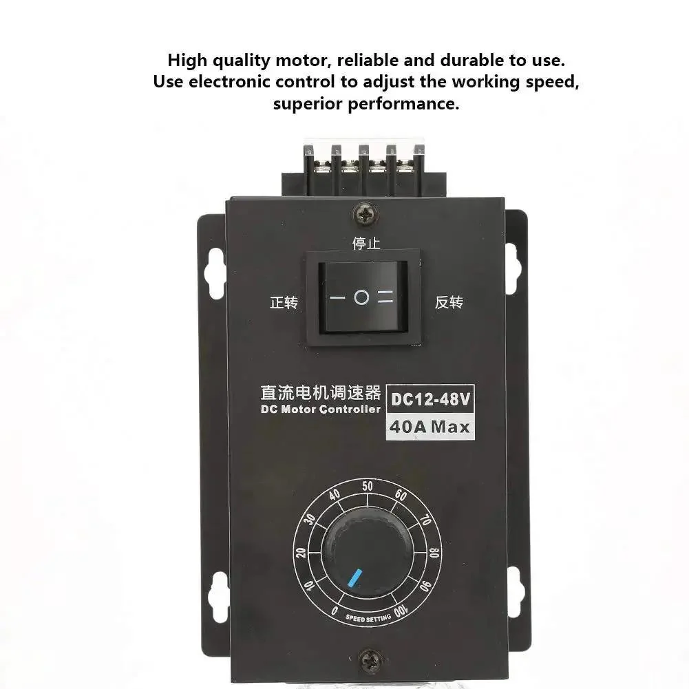 Beefy DC Motor Speed Controller For Power Projects 12V To 48V 40A PWM Brush Motor Governor Speed Control Module 1200W Output With 25kHz Switching Frequency And Easy Dial In Tuning - Image 5