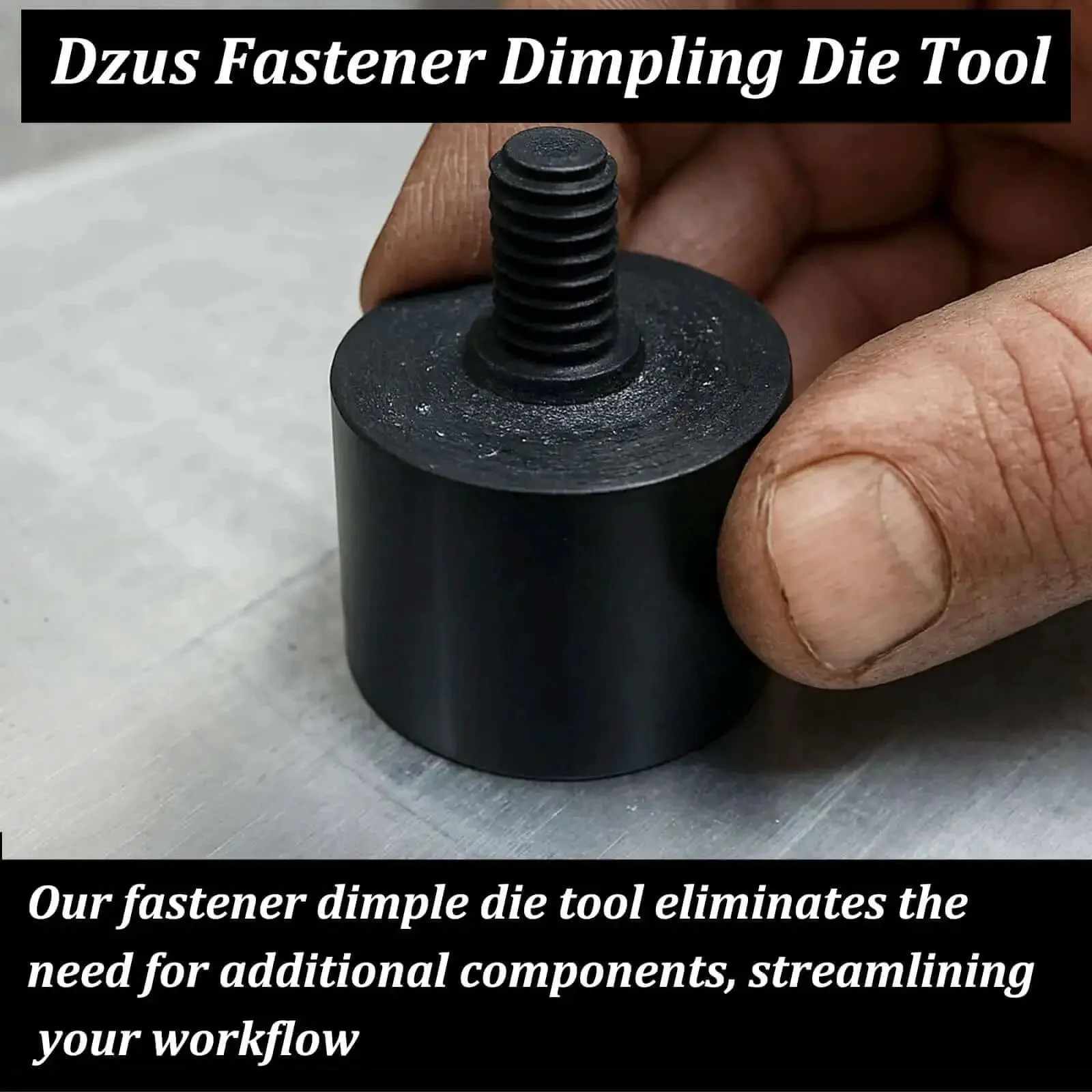 Beefy Dimple Die Tool For Dzus Fasteners In Metal Fabrication, Quick Turn And Quarter Turn G8 Hex Head Bolt Nut, Black Oxide Finish, 0.75 By 0.2 Inches, Heavy Duty Tool For Pros - Image 4
