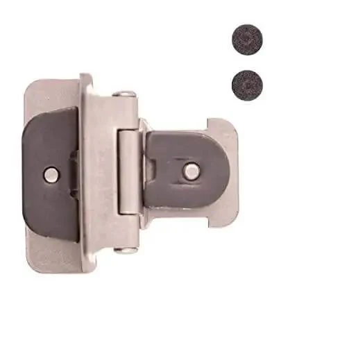 Beefy Double Demountable Cabinet Hinges Set, Half Inch Overlay, Self Closing, 170 Degree Face Frame Opening, Screwless Mounting, Satin Nickel Finish, Easy Install, 10 Pairs For Kitchen Cabinets - Image 7