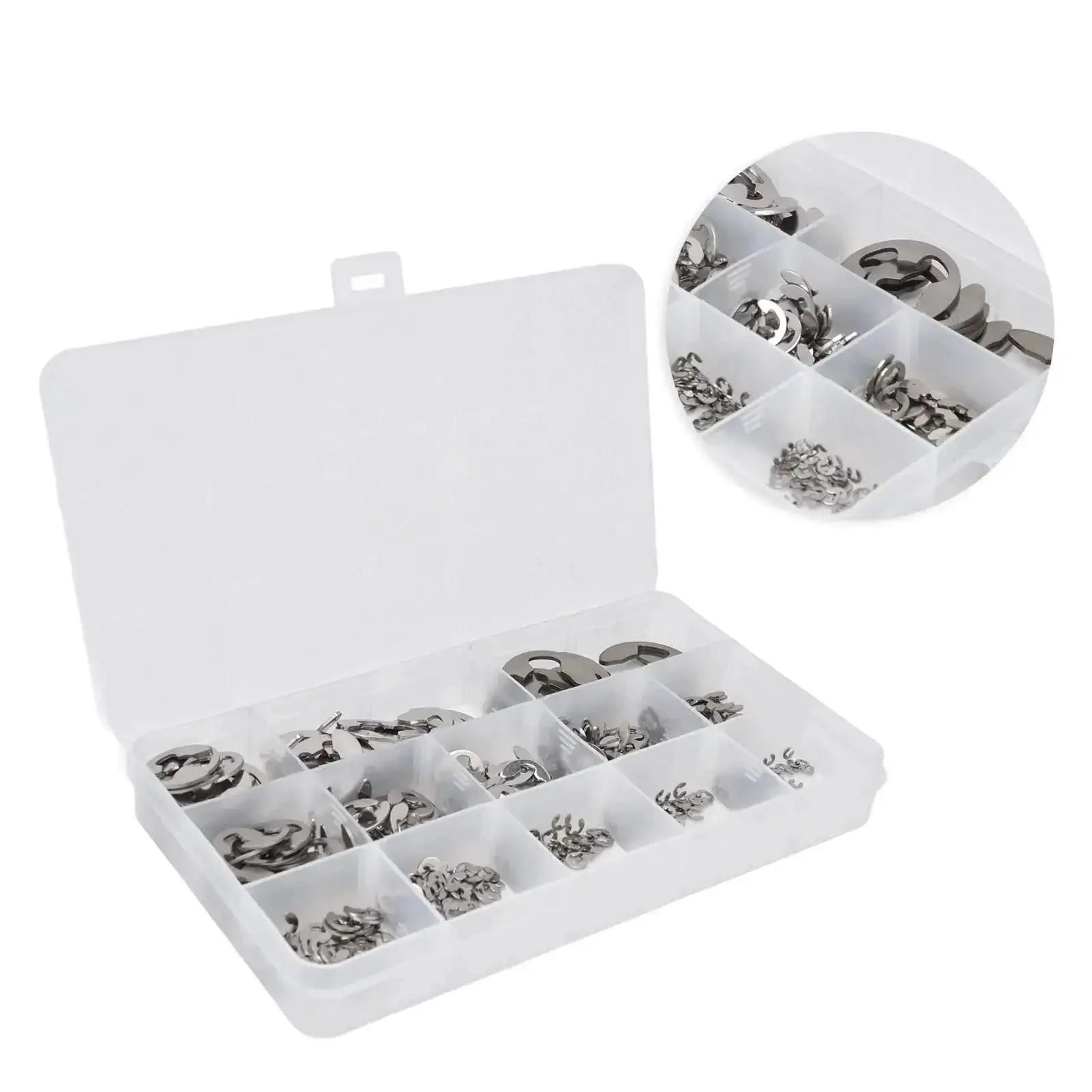 Beefy E Clip Circlip Retaining Ring Set 604 Stainless Steel Assortment Kit For Bearings And Gears Includes 1.5mm To 15mm Sizes Durable Corrosion Resistant Great For Mechanical Projects And Repairs - Image 6