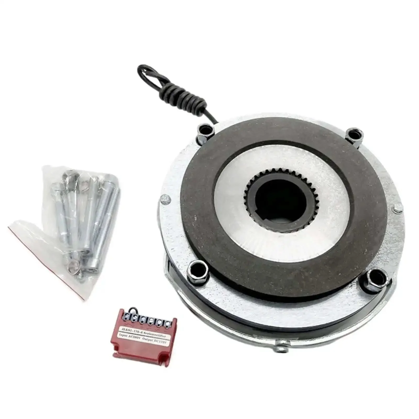 Beefy Electromagnetic Induction Brake For Industrial Equipment With Disc Brake System Rugged Heavy Duty Performance Smooth Stopping Reliable Power Hold Maintenance Free Design One Color Finish - Image 4