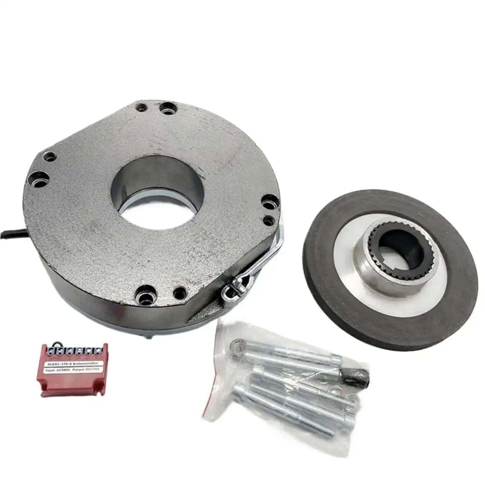 Beefy Electromagnetic Induction Brake For Industrial Equipment With Disc Brake System Rugged Heavy Duty Performance Smooth Stopping Reliable Power Hold Maintenance Free Design One Color Finish - Image 5