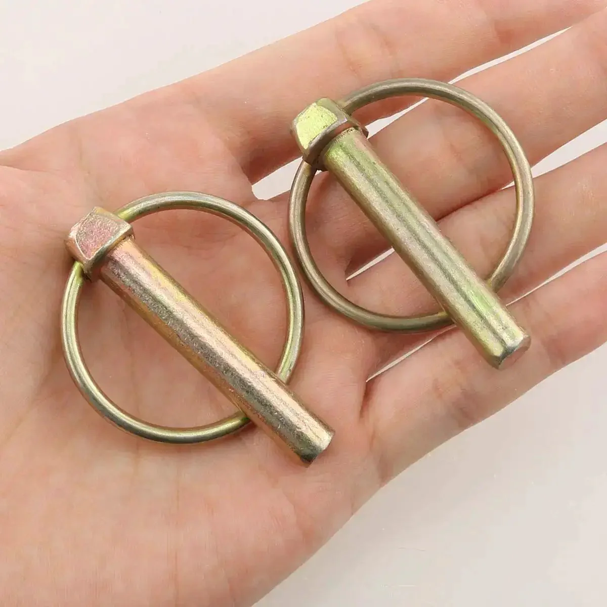 Beefy Four Pack 45mm Heavy Duty Linch Pin Locking Pin Kit M8 5 Sixteenth Inch For Farm Tractors Trailers Trucks Mowers Trolleys Carriages And Other Heavy Machinery Use - Image 2