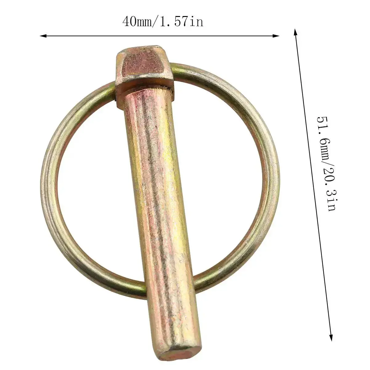 Beefy Four Pack 45mm Heavy Duty Linch Pin Locking Pin Kit M8 5 Sixteenth Inch For Farm Tractors Trailers Trucks Mowers Trolleys Carriages And Other Heavy Machinery Use - Image 5