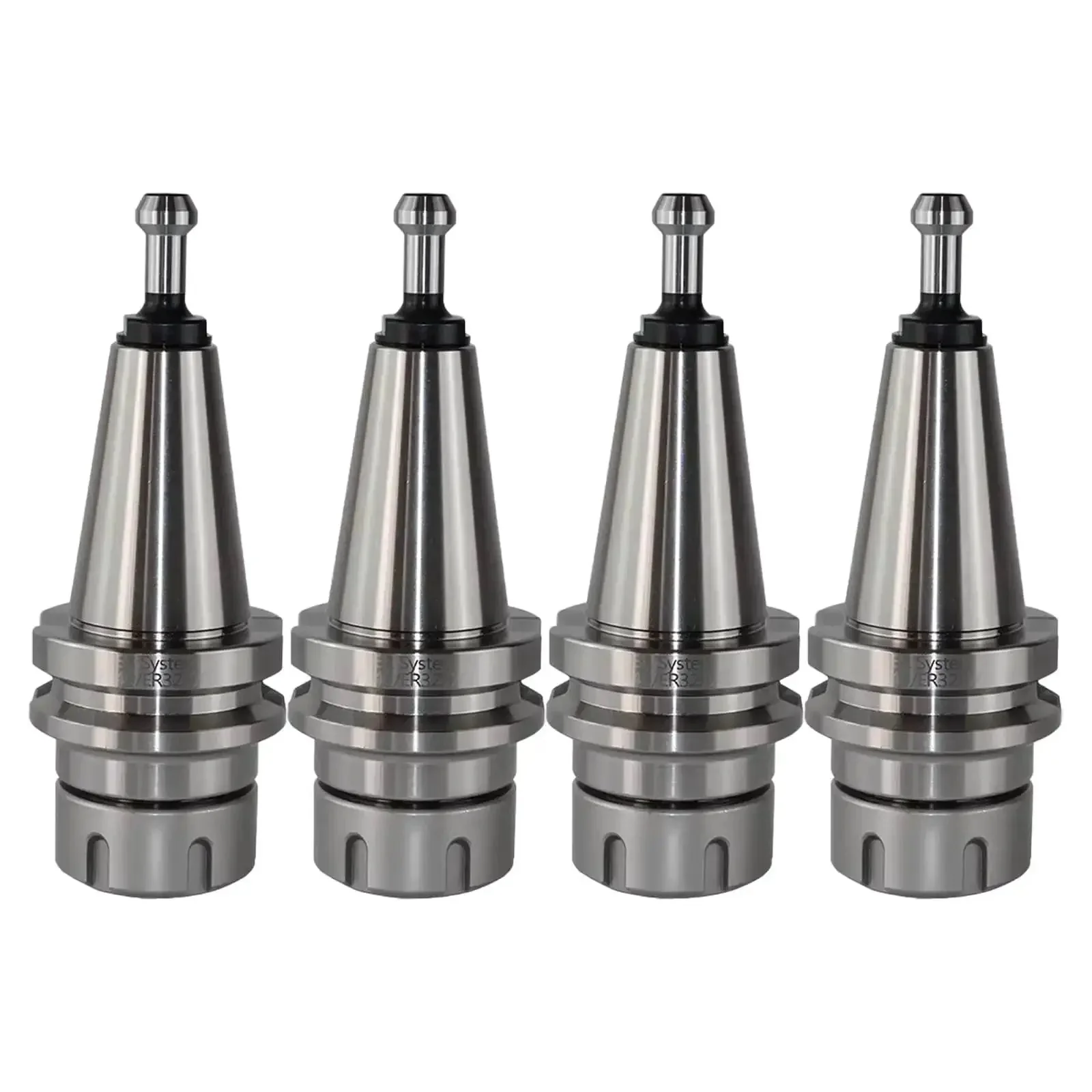 Beefy Four Pack CNC Tool Holder ER32 Collet Chuck 70 Balance G2.5, 25000 RPM, Stainless Steel, High Speed Milling Lathe Drill Fixture for Processing Machines