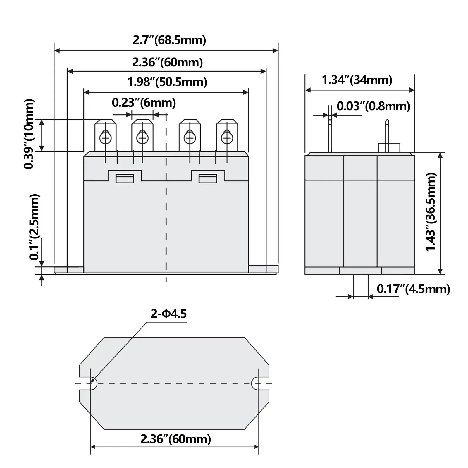 Beefy General Purpose Relay 24V AC Coil, 25A at 277VAC and 30VDC, DPST Six Pin, Double Break Contacts, UL CE TÜV ROHS Certified for Industrial Control and Automation - Image 5