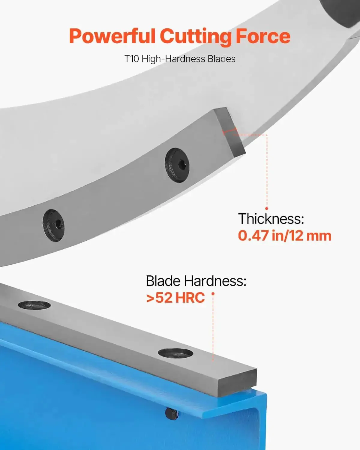 Beefy Hand Plate Shear 31.5 Inch Max Cutting Length Manual Sheet Metal Cutter With T10 High Hardness Blades Benchtop Shear For Cutting Steel Aluminum Copper Thick 0.06 Inch Q235 Material And Large Metal Sheets - Image 11