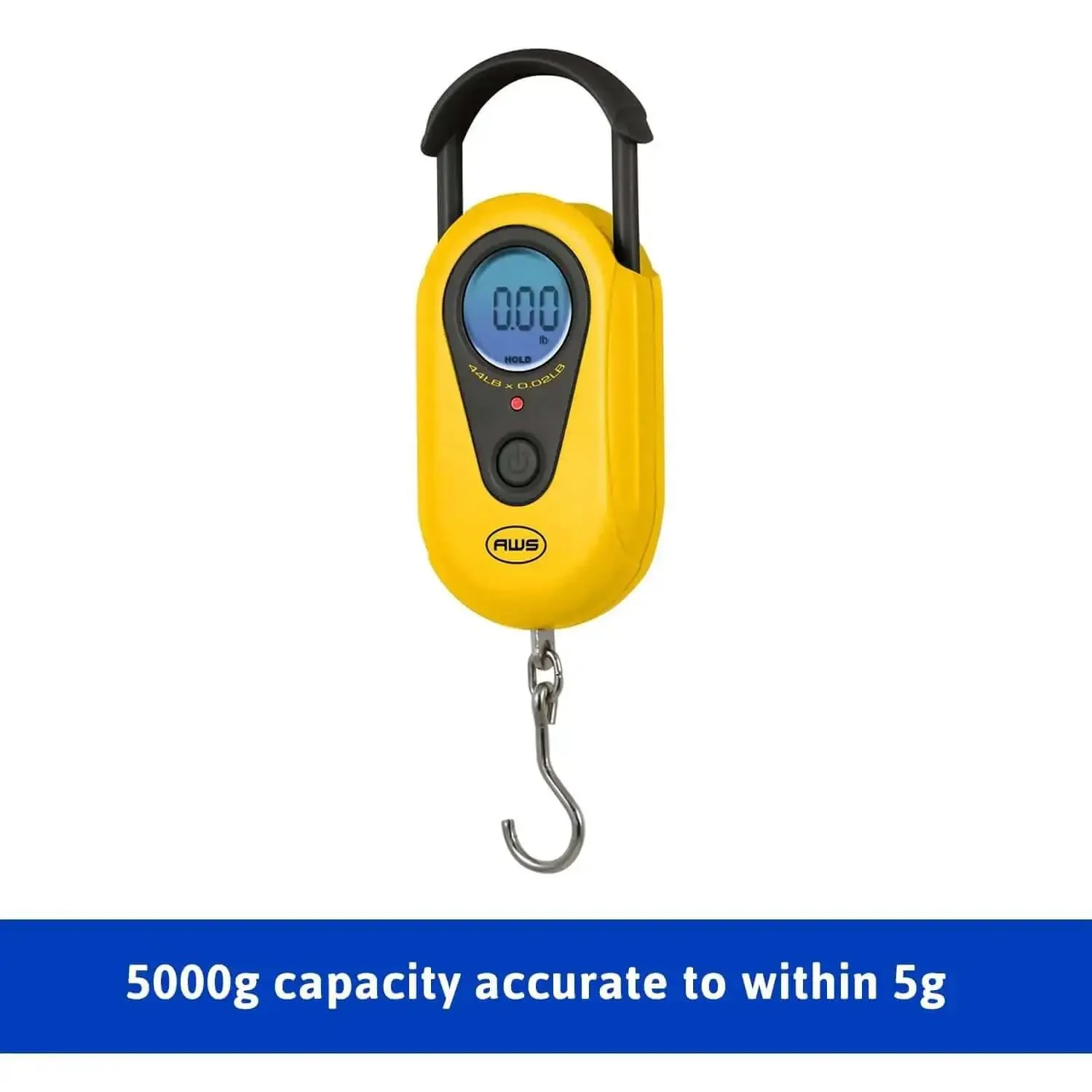 Beefy Hanging Scale With 11 Pound Capacity, LCD Digital Weigh Scale In Bright Yellow, Portable With Retractable Handle And Hook, Reads Grams Or Ounces On A Clear High Precision LCD Display, Ideal For Kitchen, Mailroom, Or Workshop - Image 3