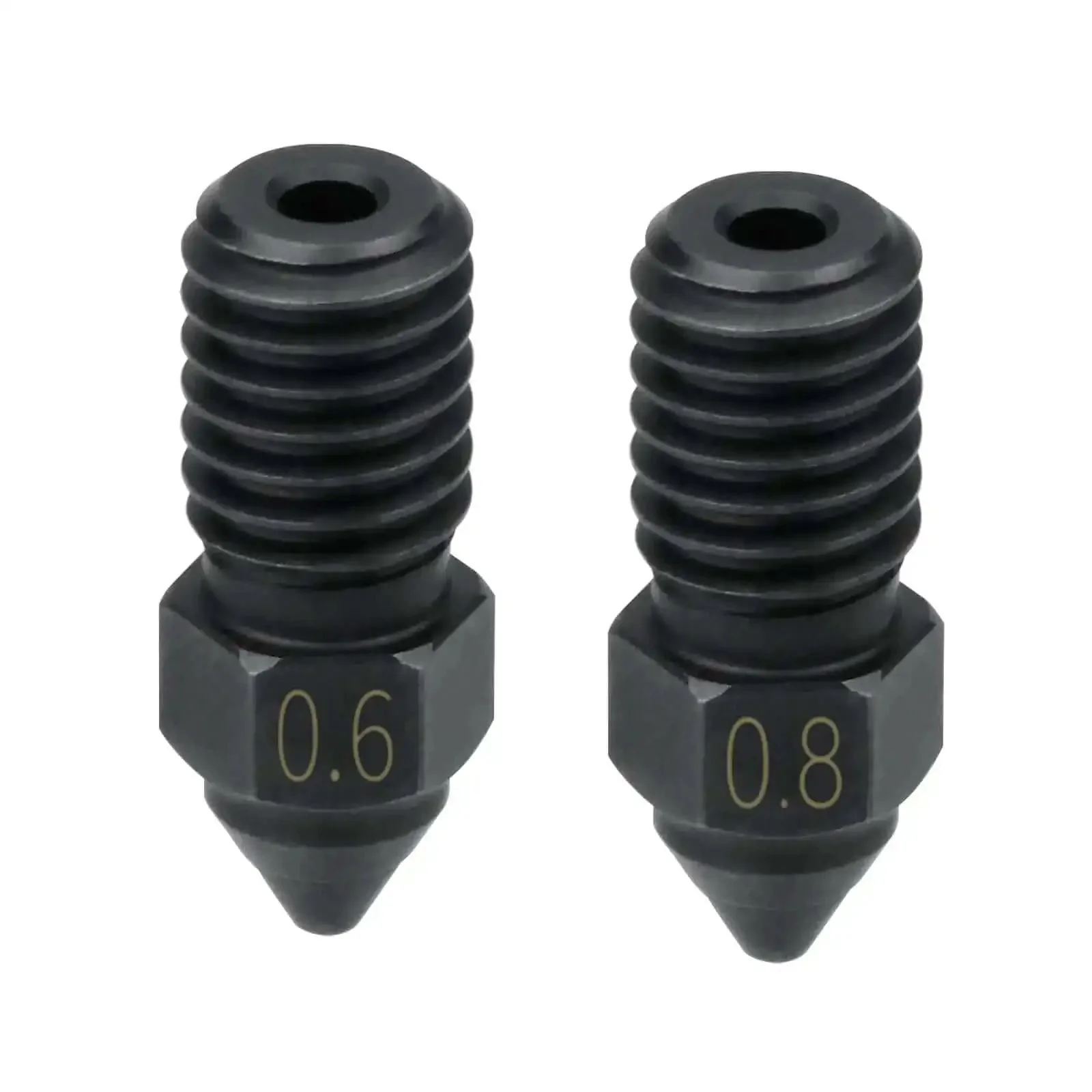 Beefy Hardened Steel Nozzles For 3D Printing Spider Hotend High Speed And High Temp 0.6mm And 0.8mm Dual Pack Up To 450C Compatible With Ender 7 Ender 5 S1 Creality Printers - Image 5