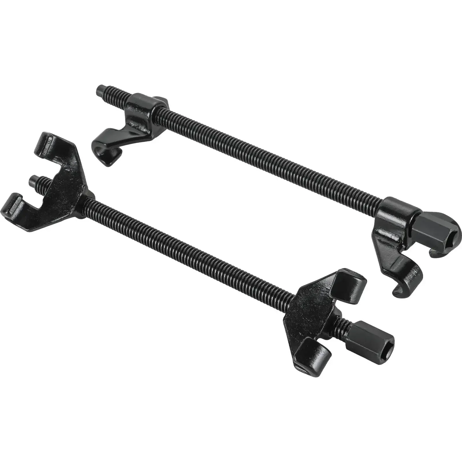 Beefy Heavy Duty 14 Inch Coil Spring Compressor Tool Kit For MacPherson Struts With 2 Steel Jaws, Suspension Remover And Installer, Durable Drop Forged Steel Construction, Rust Resistant Black Powder Coat