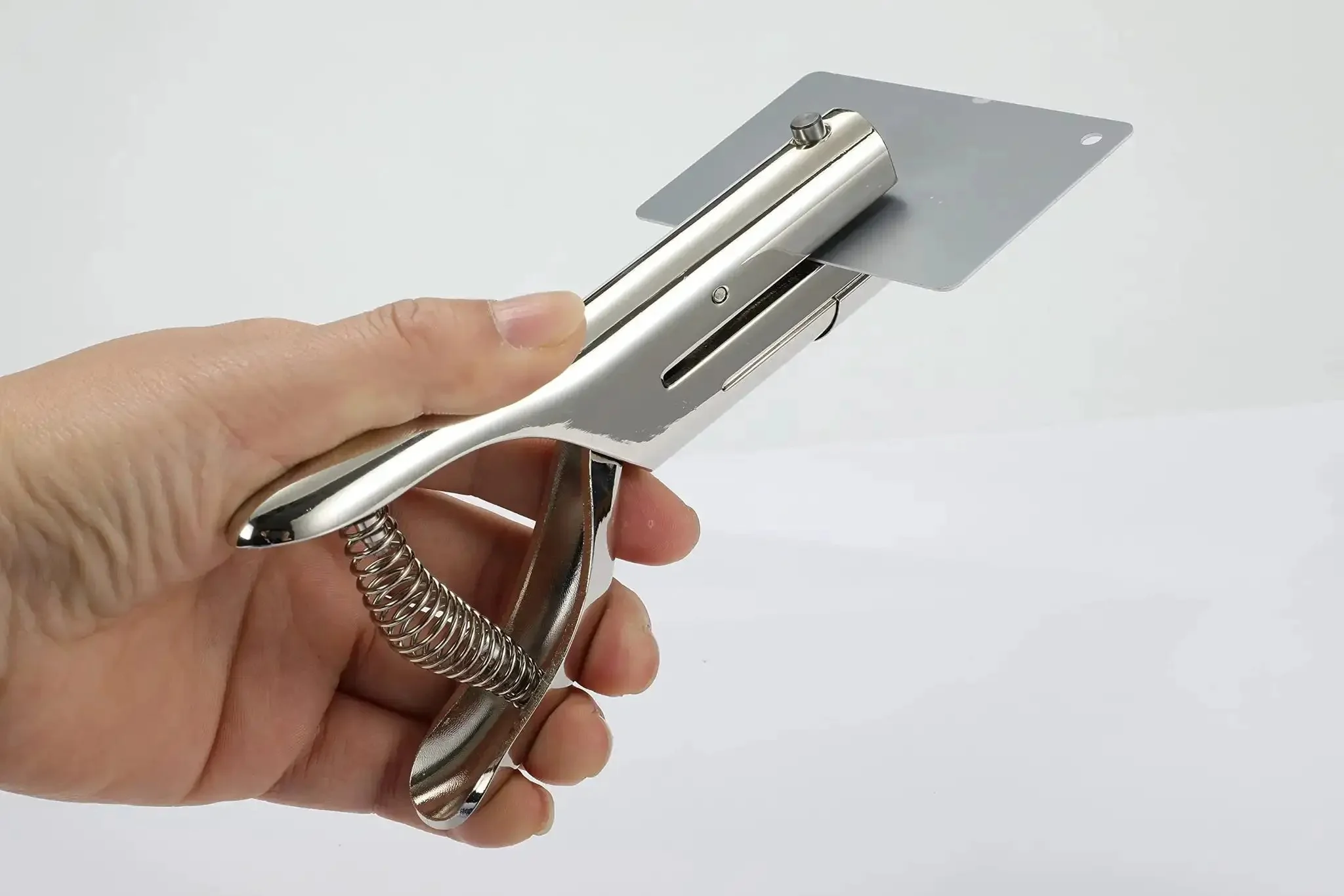 Beefy Heavy Duty 1/8 Inch Single Hole Punch With Ultra Long Depth Up To 53mm Lets You Punch Anywhere On Business Cards, 6 Inch Photos, Paper, Plastic Or Cardboard Portable, Durable, Versatile Punch Tool - Image 7