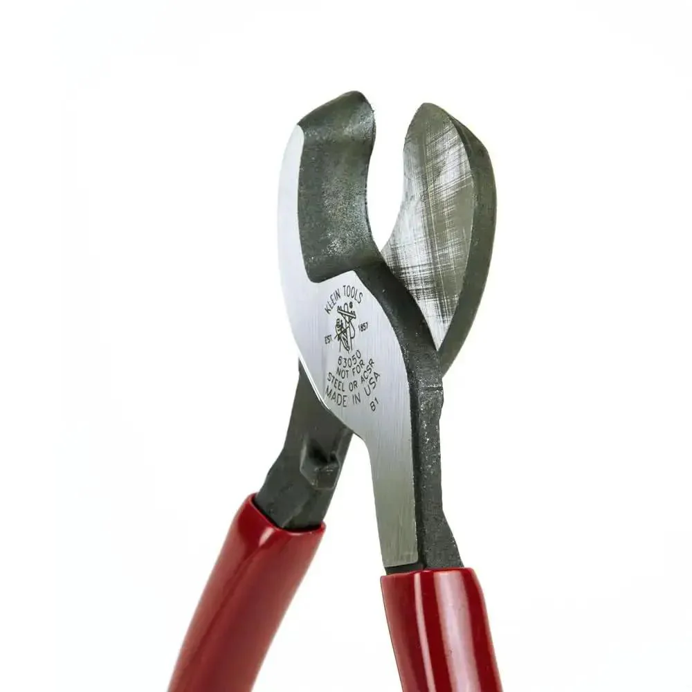Beefy Heavy Duty Cable Cutter For Aluminum, Copper And Communications Cable With One-Hand Operation, Beveled Jaw And Cable-Gripping Jaws, Made In USA, For Tight Spaces And Tool Pouches, Handles 4/0 Aluminum, 2/0 Soft Copper, And 100-Pair 24 AWG - Image 2