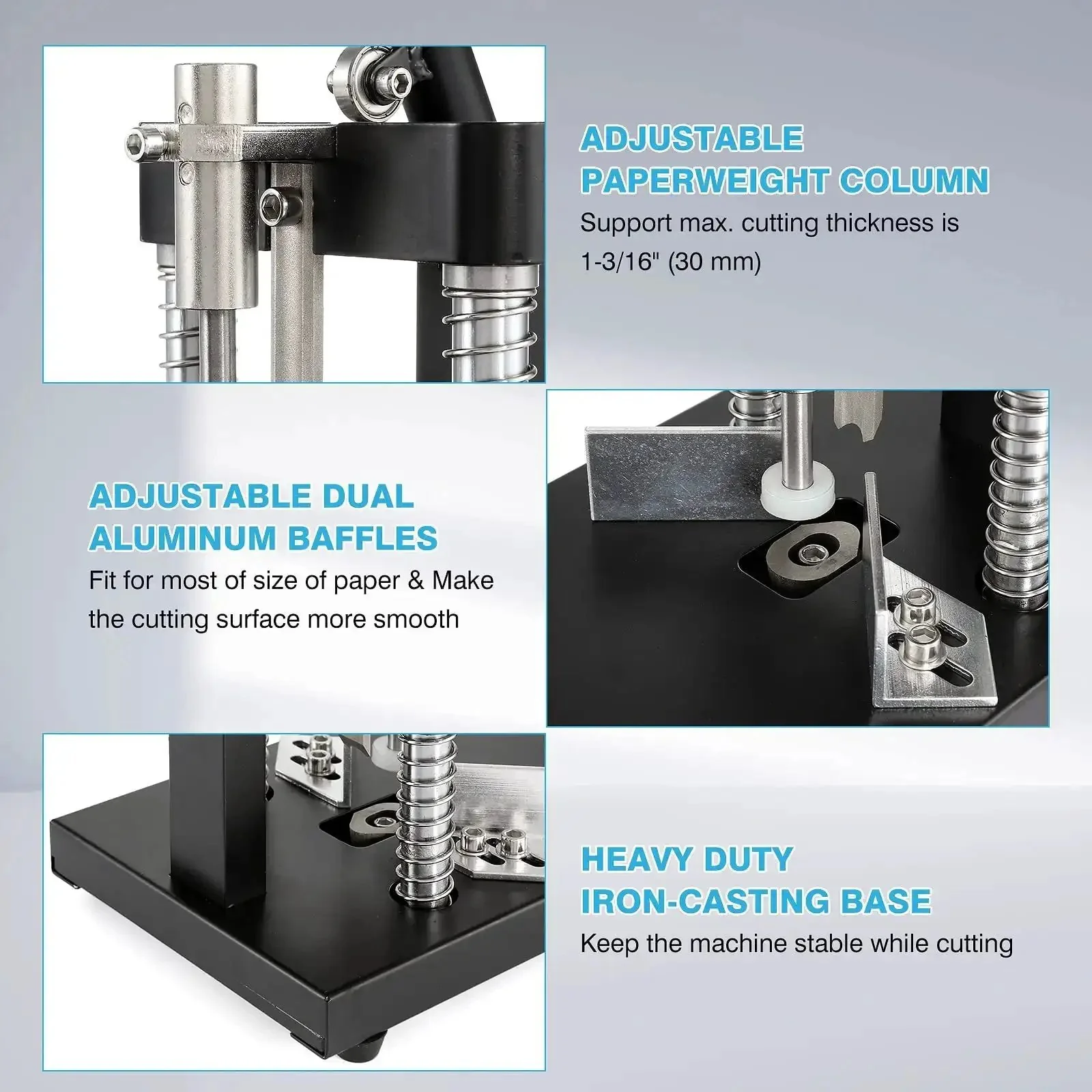 Beefy Heavy Duty Corner Rounder Punch For Thick Cardstock, Plastic And Aluminum Sheets, 1.2 Inch Capacity, Interchangeable 6mm And 10mm Dies, Manual Paper Cutter For Busy Shops And DIY Projects - Image 3