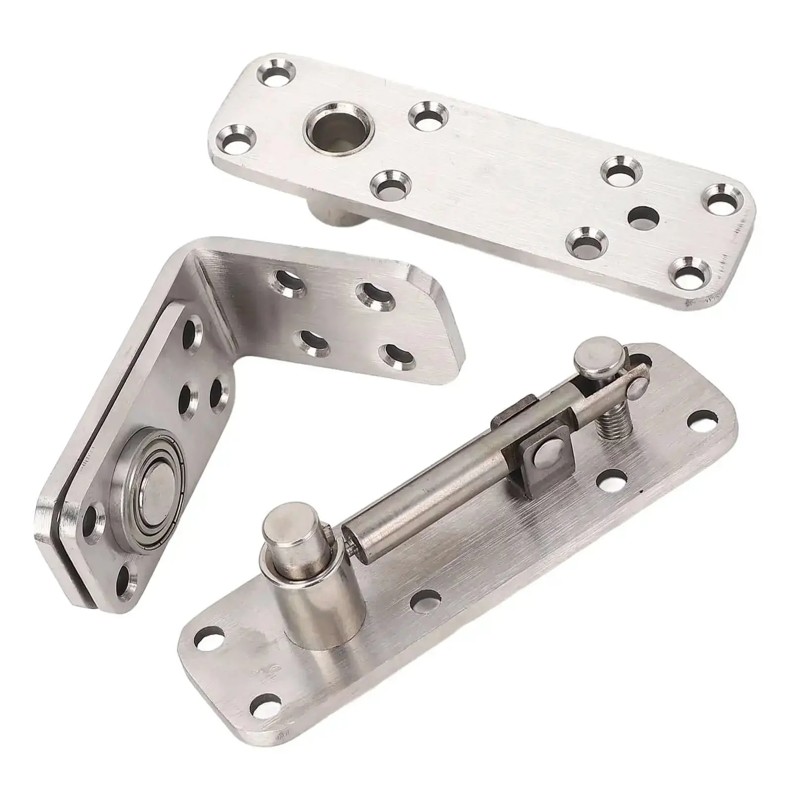 Beefy Heavy Duty Hidden Door Hardware For Wood Secret Door Bookcase With 600 Pound Load And 180 Degree Rotation Stainless Steel Invisibles Pivot Hinge System For Concealed Bookcase Silver - Image 2
