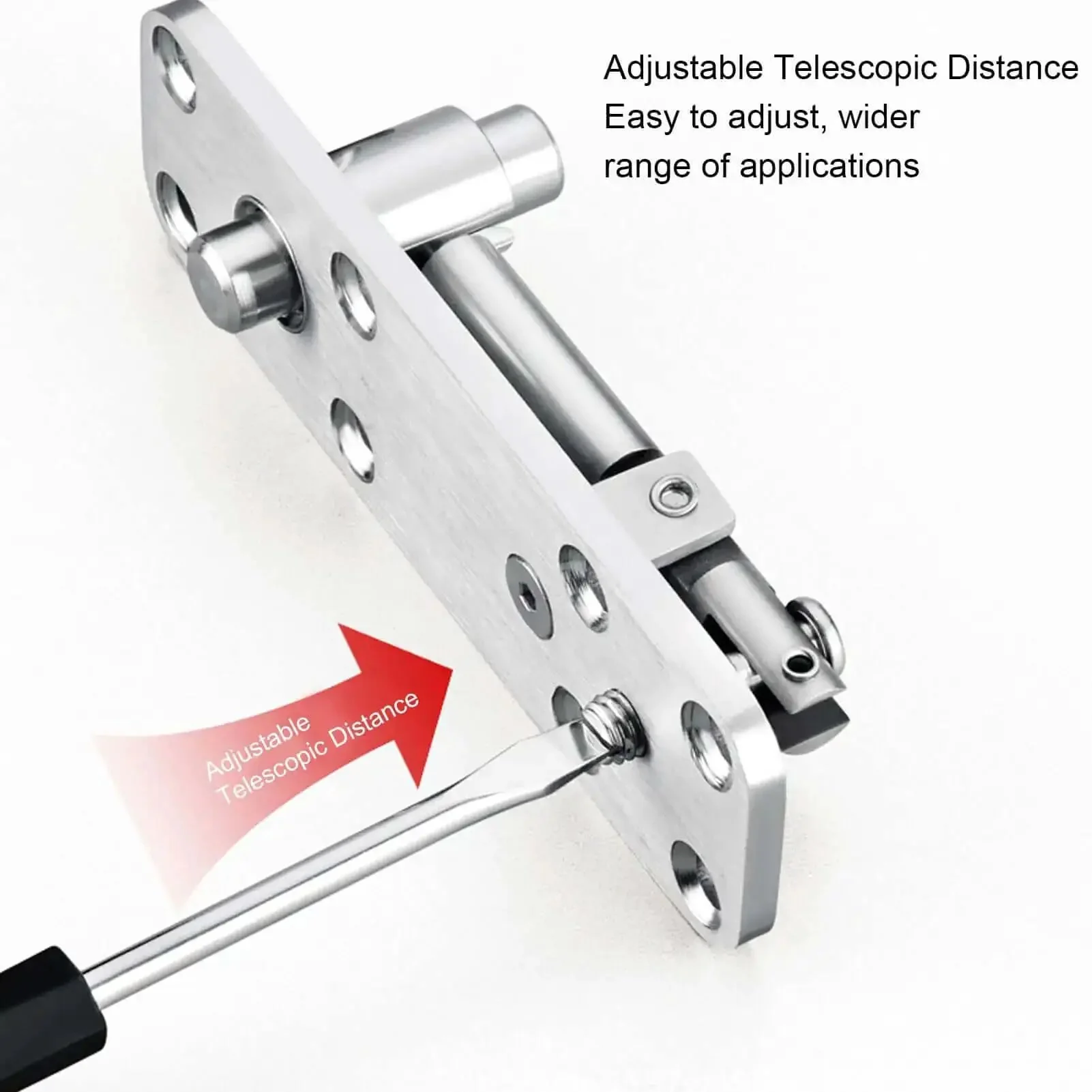 Beefy Heavy Duty Hidden Door Hardware For Wood Secret Door Bookcase With 600 Pound Load And 180 Degree Rotation Stainless Steel Invisibles Pivot Hinge System For Concealed Bookcase Silver - Image 6