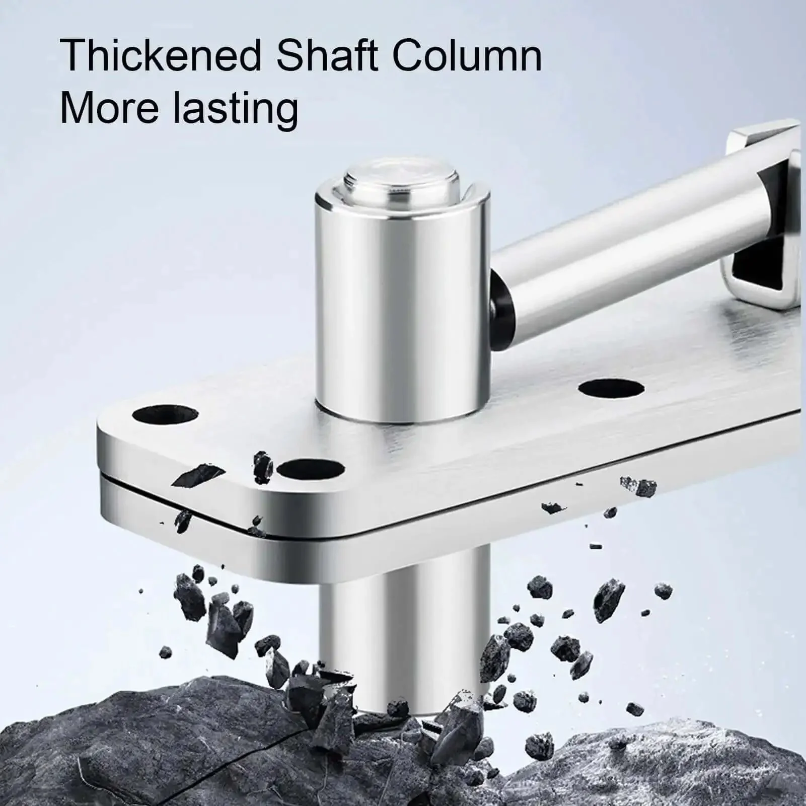 Beefy Heavy Duty Hidden Door Hardware For Wood Secret Door Bookcase With 600 Pound Load And 180 Degree Rotation Stainless Steel Invisibles Pivot Hinge System For Concealed Bookcase Silver - Image 9