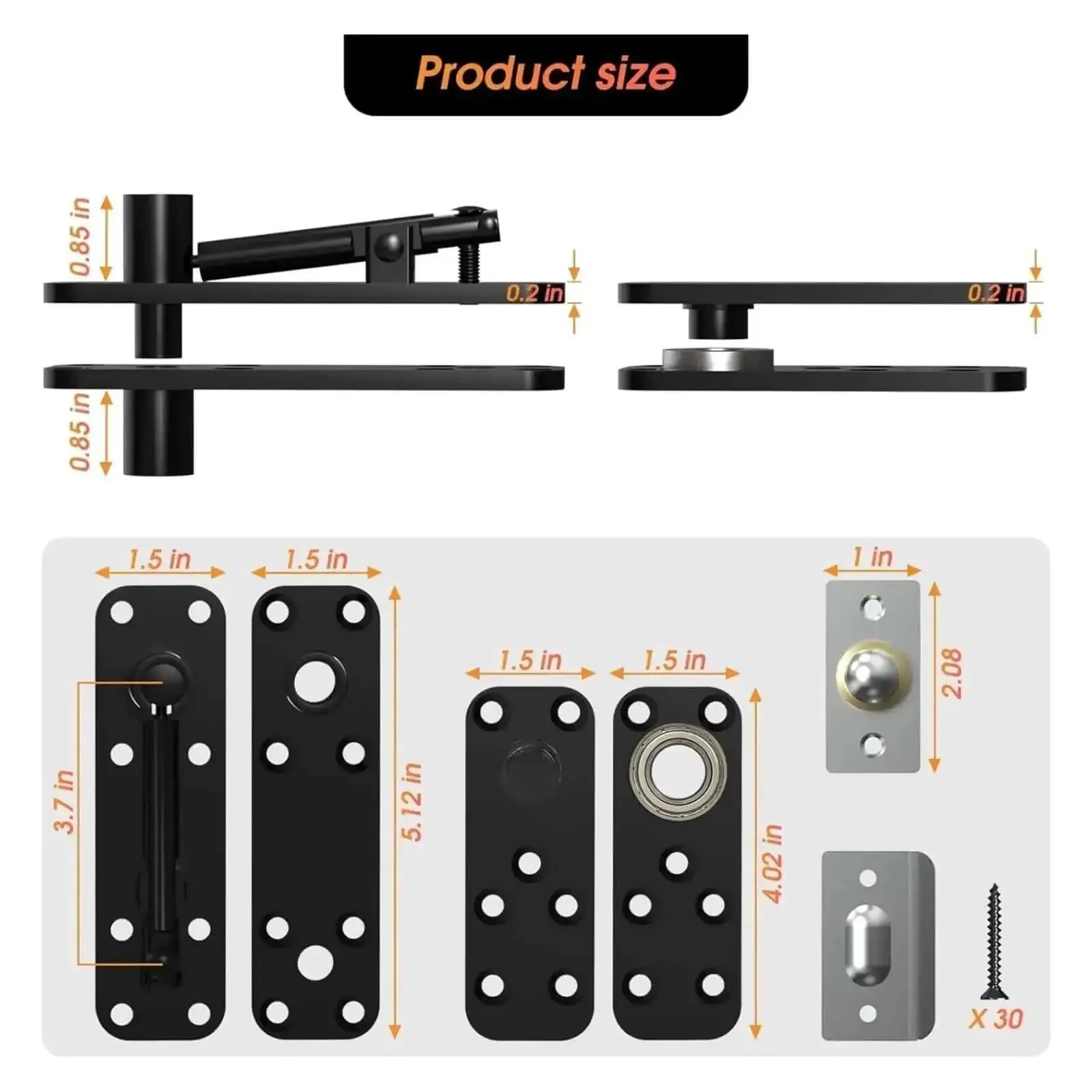 Beefy Heavy Duty Invisible Door Hinges For Wooden Secret Doors, Concealed Door Hardware, Hidden Hinge Set For Smooth Operation, One Color Finish, With Easy Install And Long Lasting Performance - Image 2