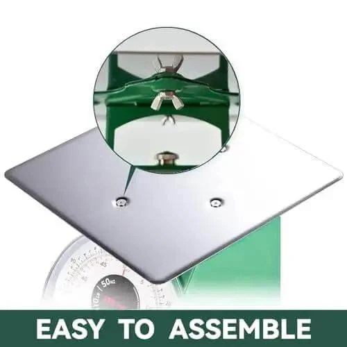 Beefy Heavy Duty Mechanical Kitchen Scale With Stainless Steel Platform And 110-Lbs Capacity Portion Control Dial Scale For Precise Food Measurement Rust-Resistant Metal Body Industrial Grade Durability For Home Or Commercial Kitchens - Image 7