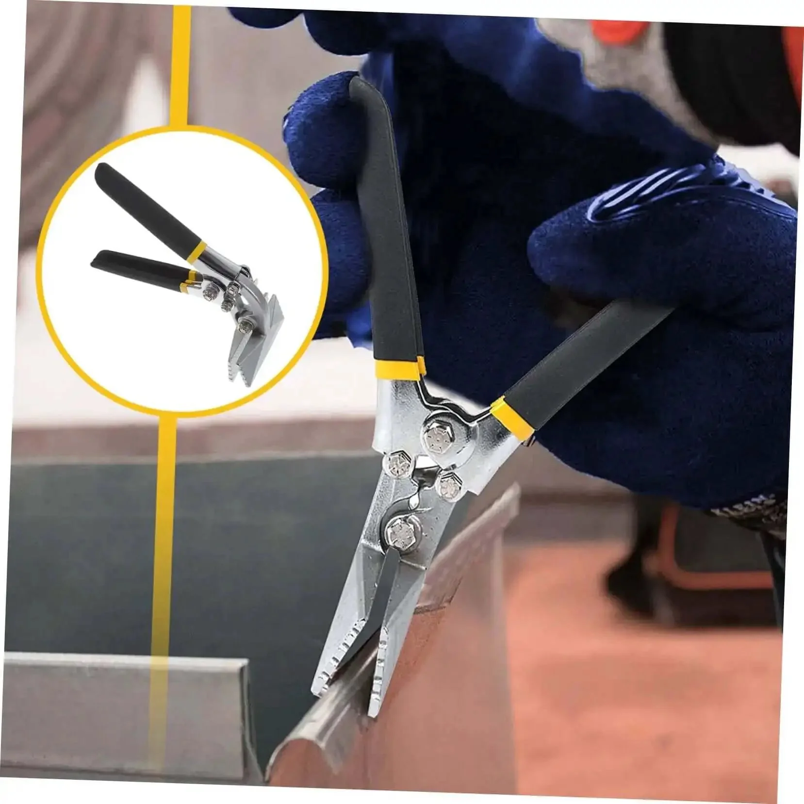 Beefy Heavy Duty Metal Flattening Tool And Duckbill Pliers For Seamers, 3 Inch Flat Bar Bender, Bill Pliers Hand Seamer, Ideal For Light Steel Keels, Durable Steel Construction And Locking Jaws - Image 7