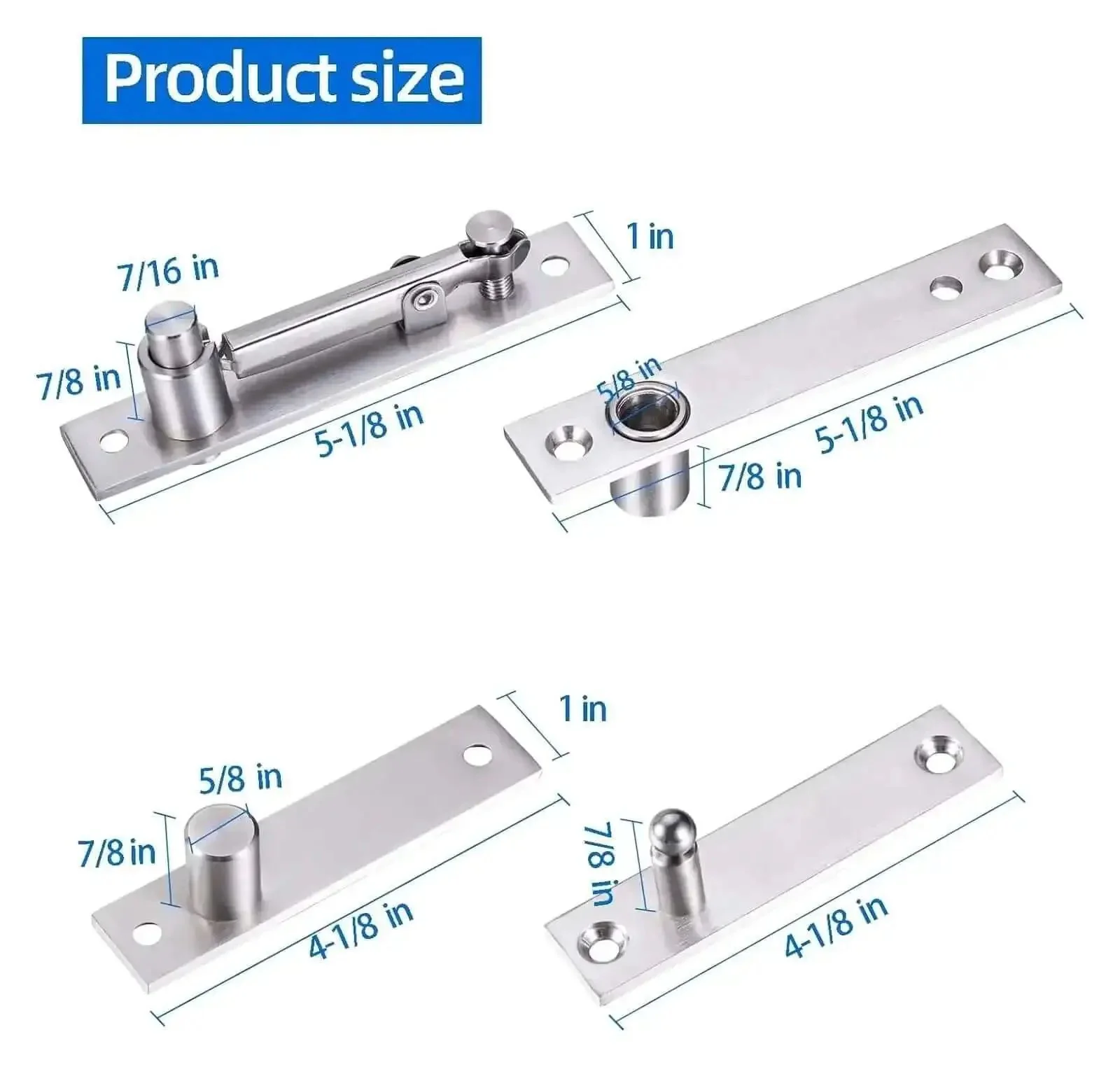 Beefy Heavy Duty Pivot Hinge For Wood Doors 304 Stainless Steel Hidden Door Hinge With 360 Degree Rotation Concealed Invisible Secret Door Hardware Built To Last Door Mount Supports Up To 220 Pounds - Image 5