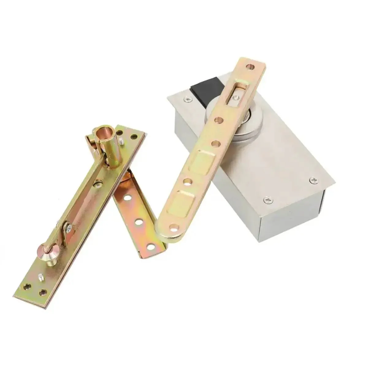 Beefy Heavy Duty Pivot Hinges With Hidden Hardware For Wood Doors Bookcase And Secret Doors, 661 Lb Load Capacity, 360 Degree Rotation, Center Or Side Mounting, Stainless Steel And Cast Iron Build - Image 4