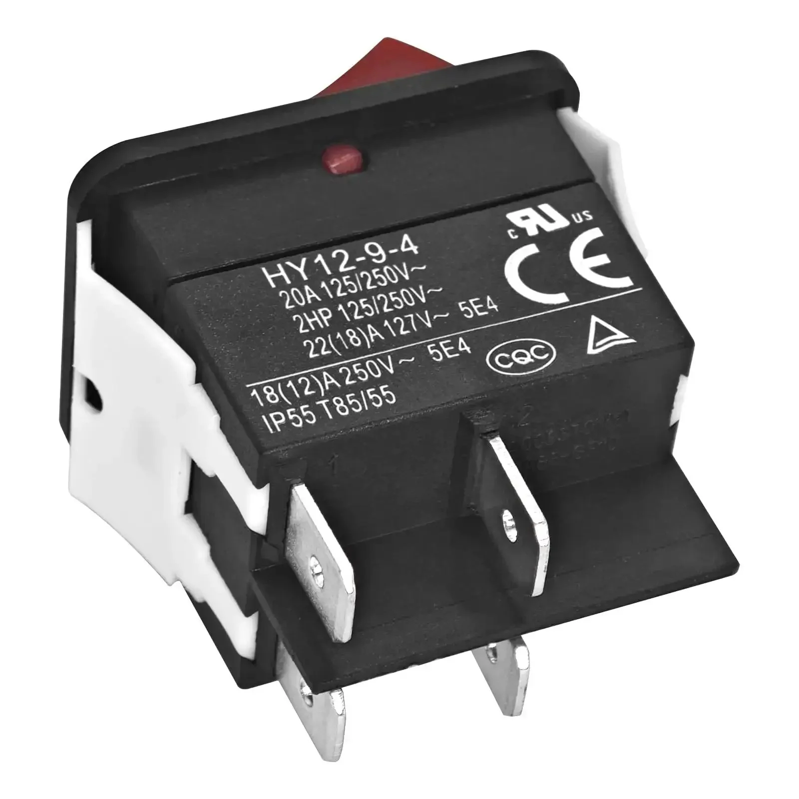Beefy Heavy Duty Rocker On Off Switch 4 Pin IP55 125/250V 20A 2HP For Welding Machines And Household Appliances Durable RoHS Compliant Weather Resistant High Power Switch Ready For Tough Jobs - Image 2
