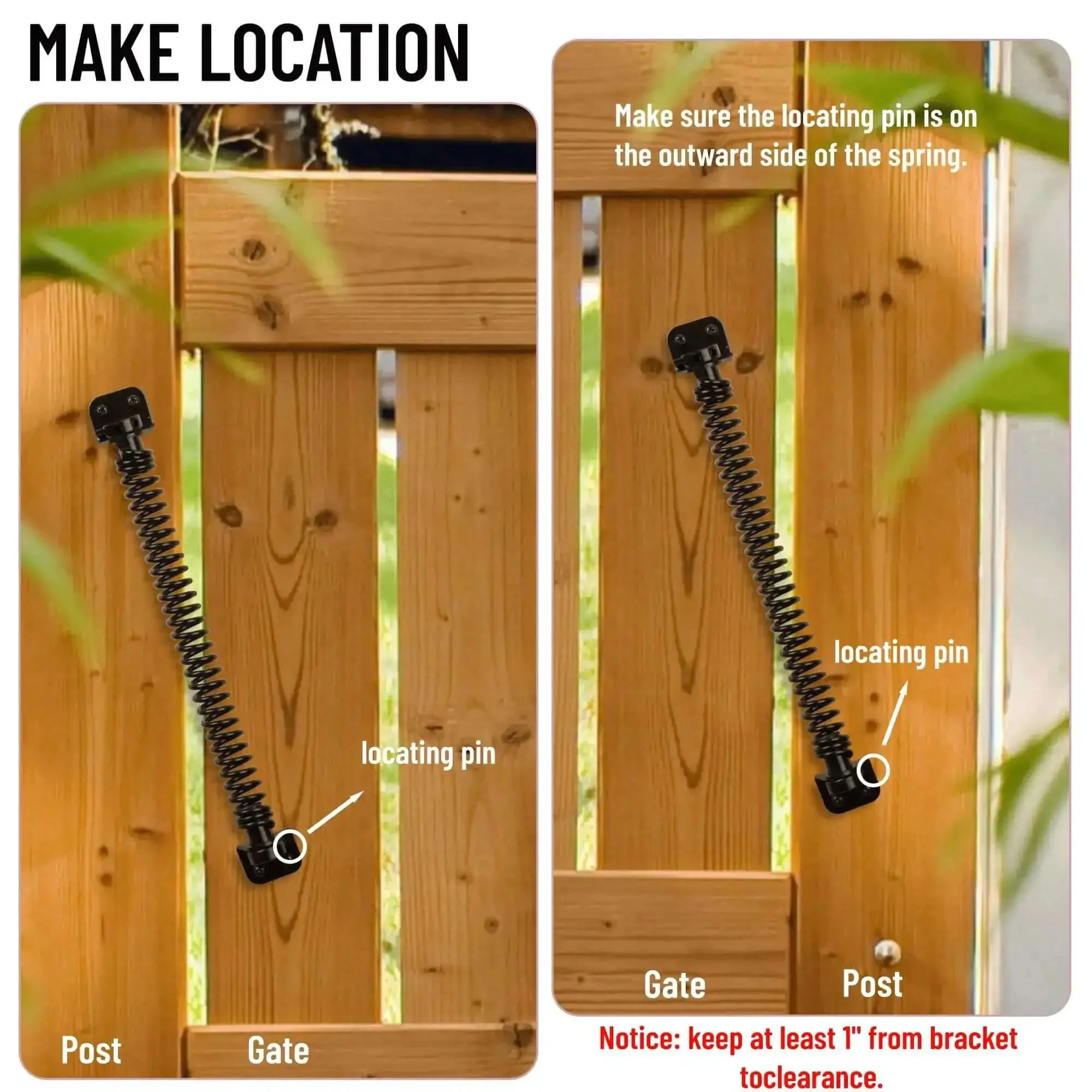 Beefy Heavy Duty Self Closing Gate Spring For Outdoor Gates Adjustable Tension Gate Closer For Wooden And Vinyl Fences Weatherproof Carbon Steel With Black Finish Easy Install Gate Latch Kit - Image 3