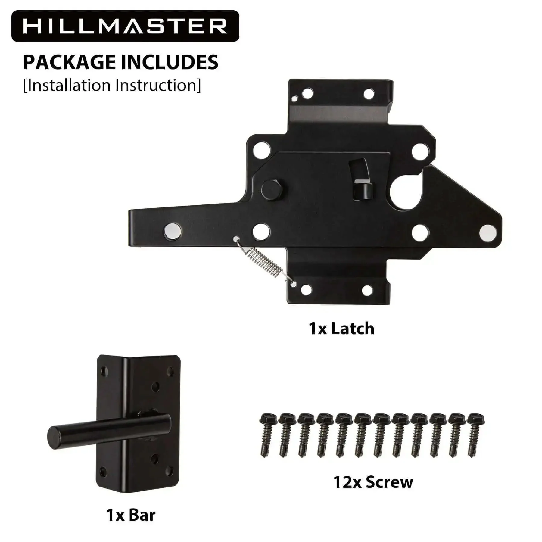 Beefy Heavy Duty Self Locking Gate Latch For Wooden Fence Post Mount Automatic Gate Lock Gravity Door Latch Hardware Built To Last For Pool Safety Outdoor Garden Metal Gates Vinyl Fence Black Finish - Image 4