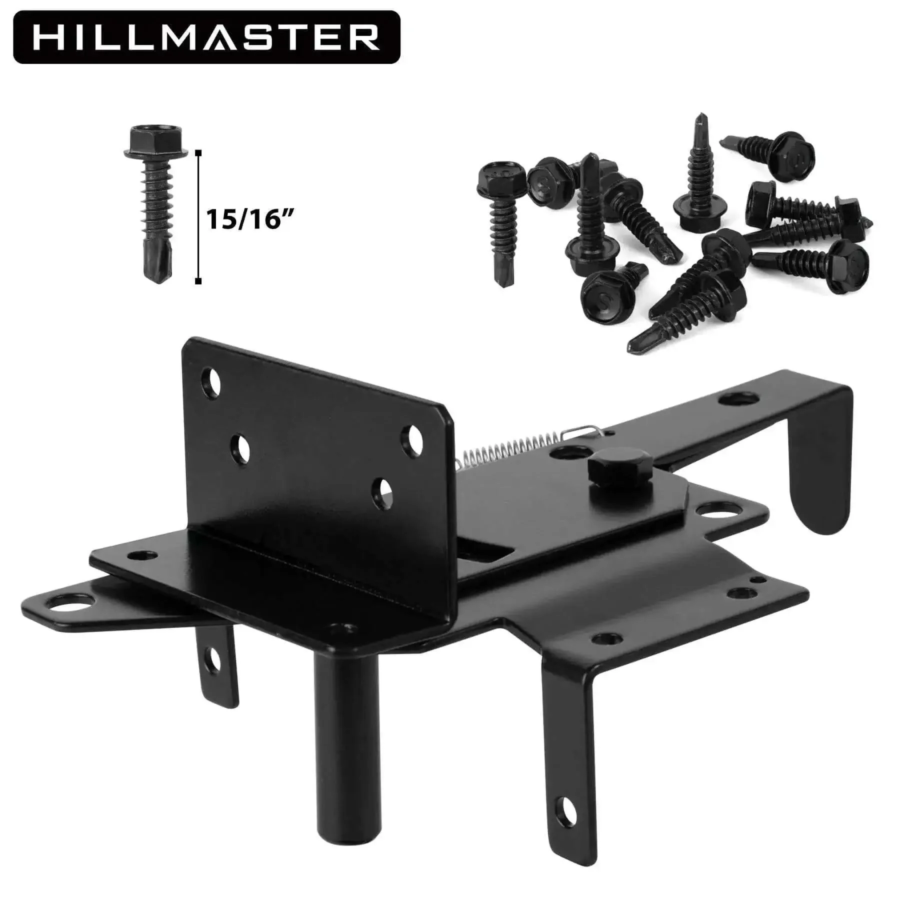 Beefy Heavy Duty Self Locking Gate Latch For Wooden Fence Post Mount Automatic Gate Lock Gravity Door Latch Hardware Built To Last For Pool Safety Outdoor Garden Metal Gates Vinyl Fence Black Finish - Image 8