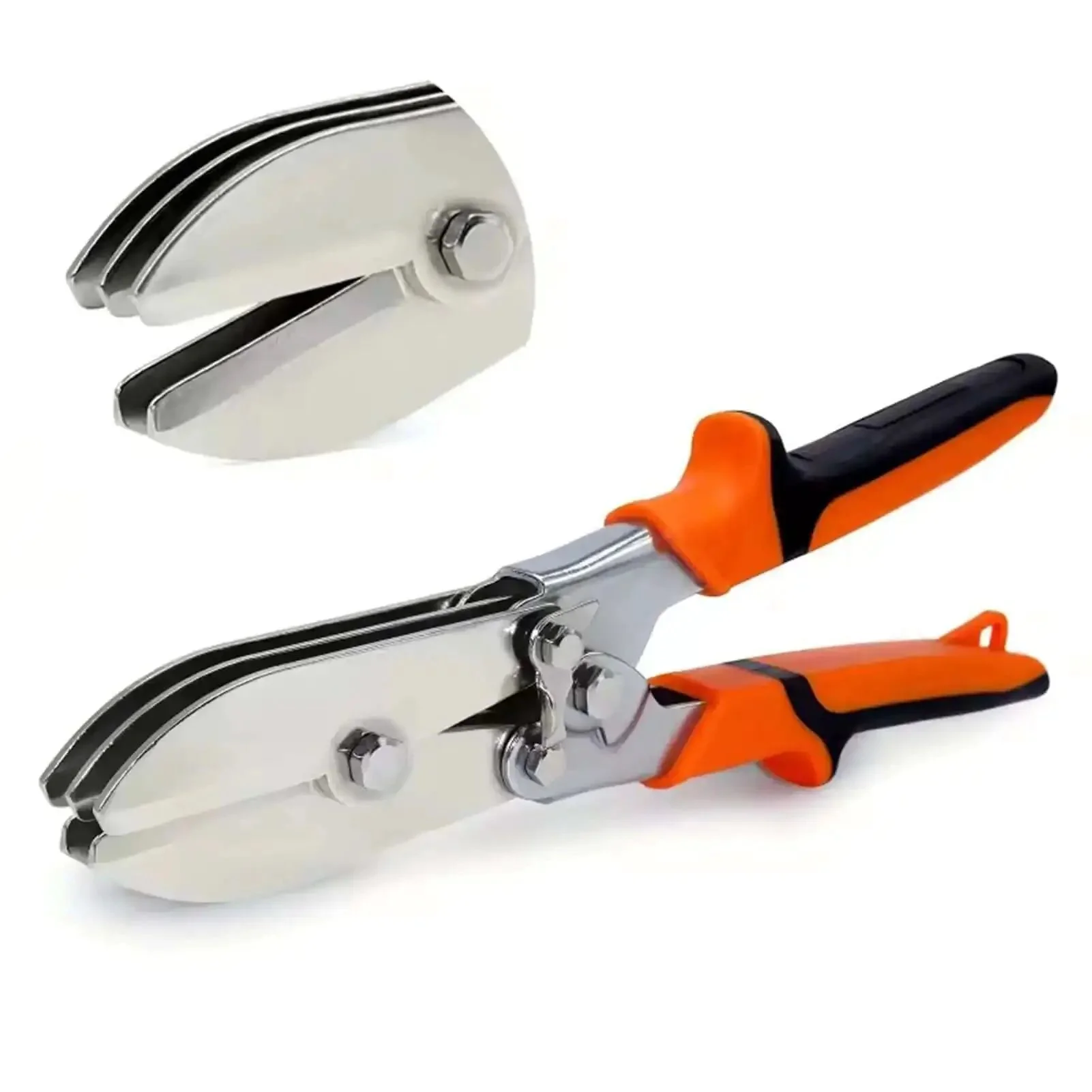 Beefy Heavy Duty Sheet Metal Crimper Tool For 24-28 Gauge Galvanized Or Stainless Ductwork Five Eave Groove Crimping Tool With Dual Color TPR Handle And Safety Lock Built In Lashing Hole Great For HVAC Duct Installations - Image 4