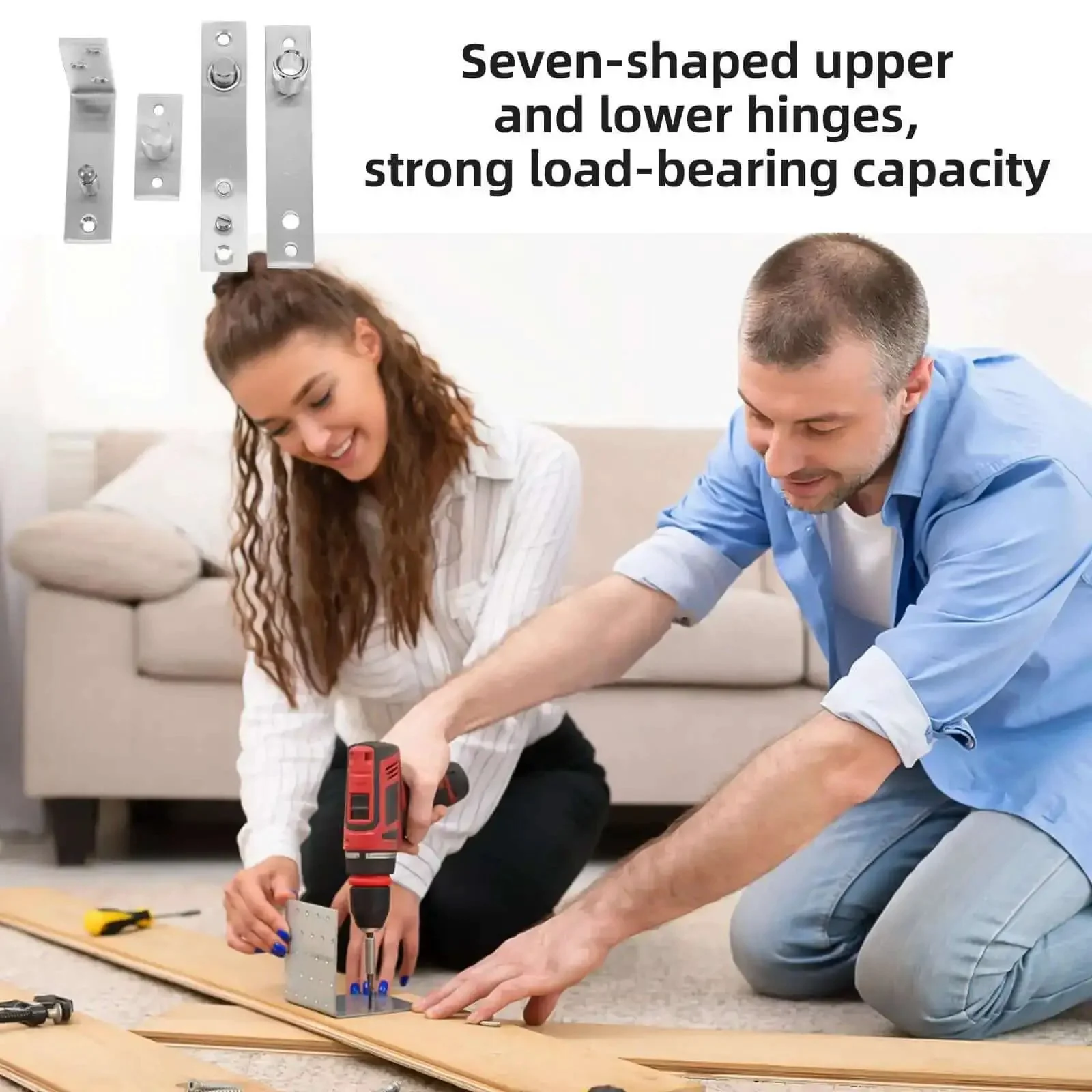 Beefy Heavy Duty Stainless Steel Door Pivot Hinges Concealed Hidden Hardware For Secret Doors And Bookshelves Cabinets With Rotating Shaft Industrial Grade For DIY Projects - Image 8